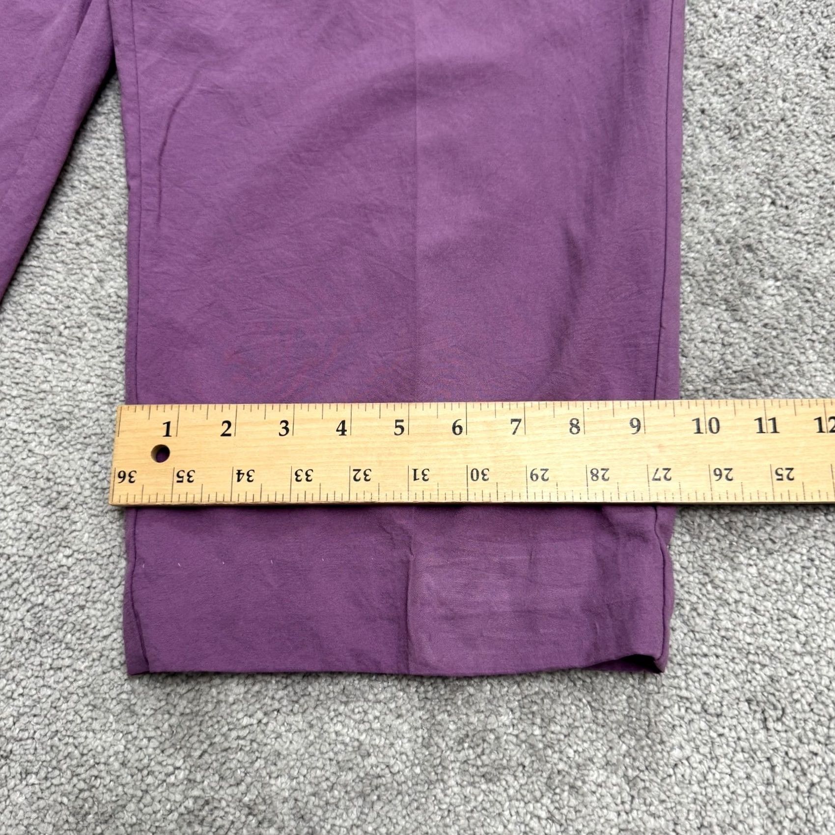 Vintage Womens Purple Cropped Tapered Leg Pants Dress Pants Workwear Casual Black Friday? Size 36" / US 14 / IT 50 - 7 Thumbnail