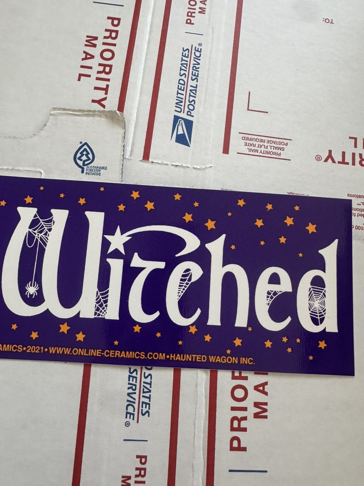 Online Ceramics Be Witched Online Ceramics Bumper Sticker Size ONE SIZE - 4 Thumbnail