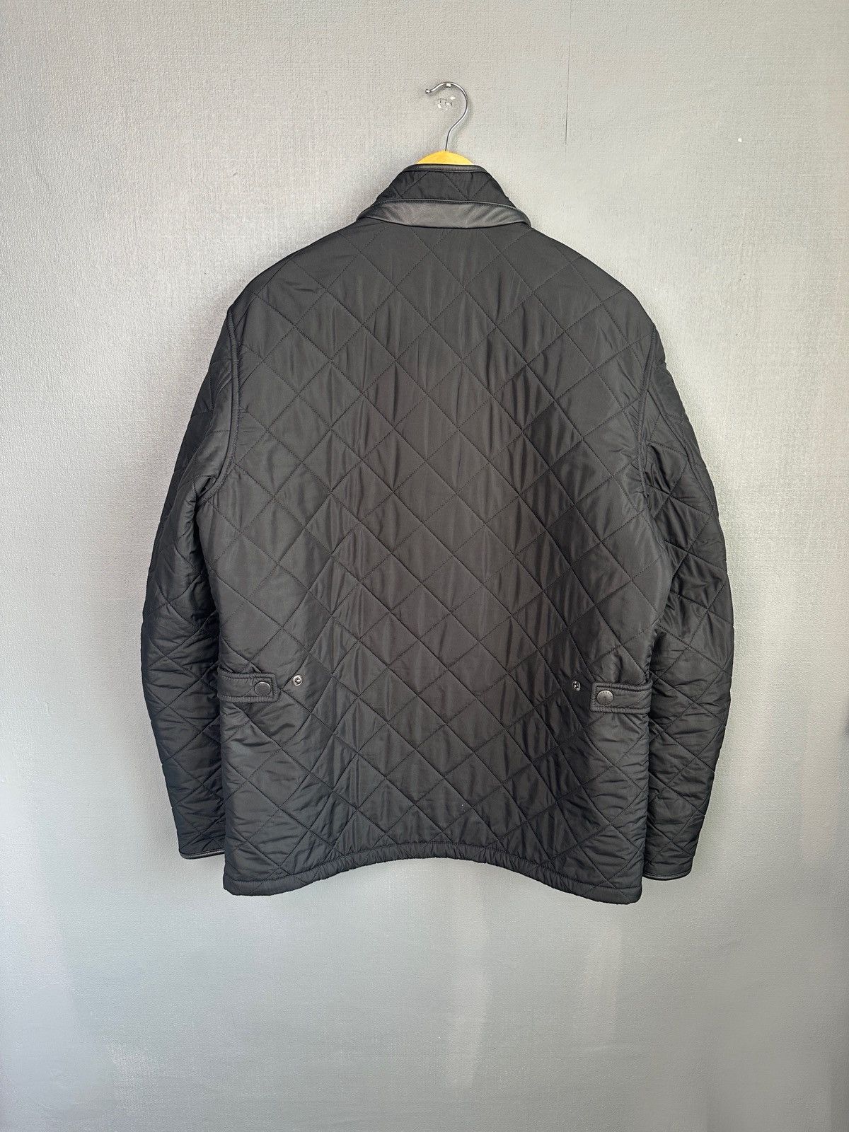 Barbour Men’s BARBOUR Powell Quilted Black Field Jacket Insulated Size US L / EU 52-54 / 3 - 2 Thumbnail