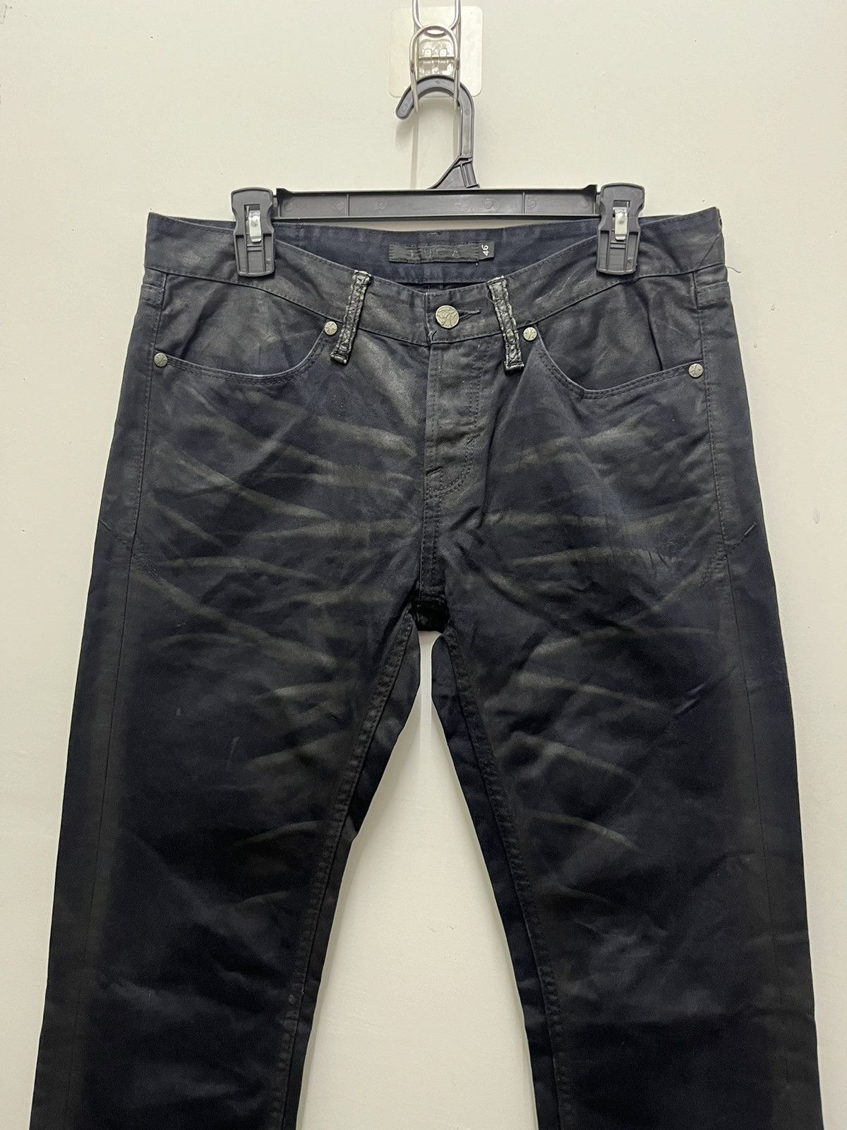 Japanese Brand Fuga Japan Black Rusty Zipper Leg Flared Denim Pants W32 Size US 32 / EU 48 - 3 Thumbnail