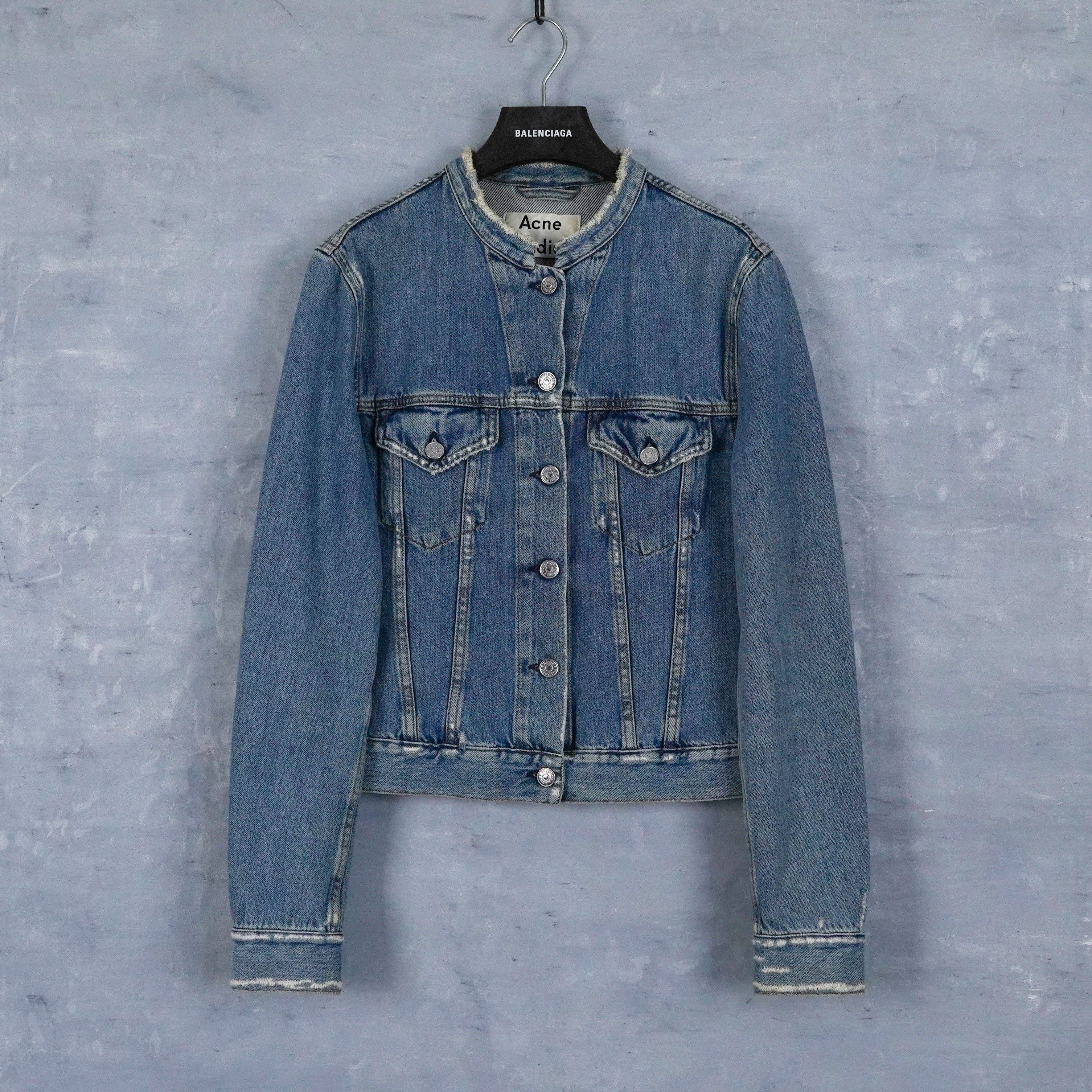 Acne Studios Acne studios top ind fray ss16 blue womens denim