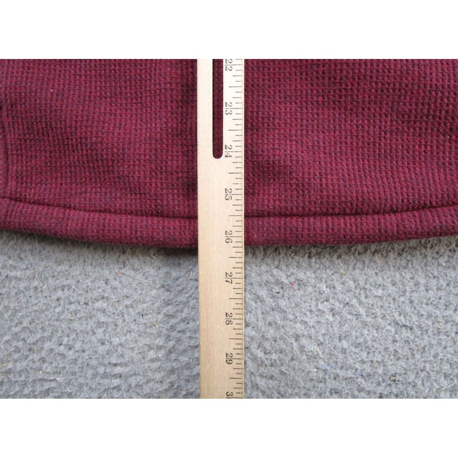 Vintage LL Bean Hoodie Womens Size L Katahdin Iron Works Waffle Fleece Pullover Red Size L / US 10 / IT 46 - 6 Thumbnail
