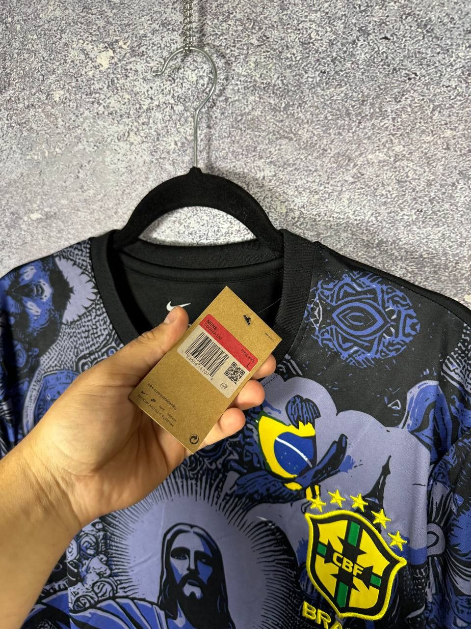 Other Brazil Rio de Janeiro Jesus AOP Fan Soccer Jersey Blokcore Size US L / EU 52-54 / 3 - 9 Thumbnail