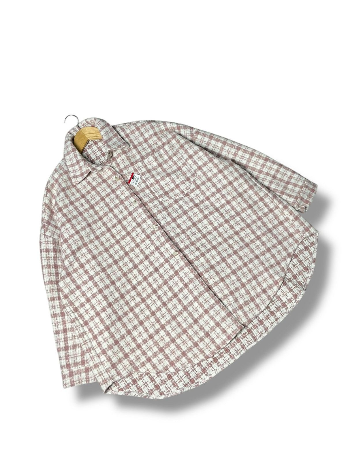 Japanese Brand × Vintage GRL Japanese Brand Plaid Wool Button Up Shirt (84) Size US L / EU 52-54 / 3 - 4 Thumbnail