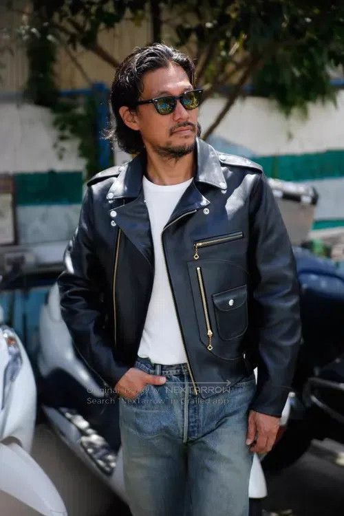 Buco Buco Black tea-core horseskin leather jacket motorcycle ja Size US S / EU 44-46 / 1 - 1 Thumbnail