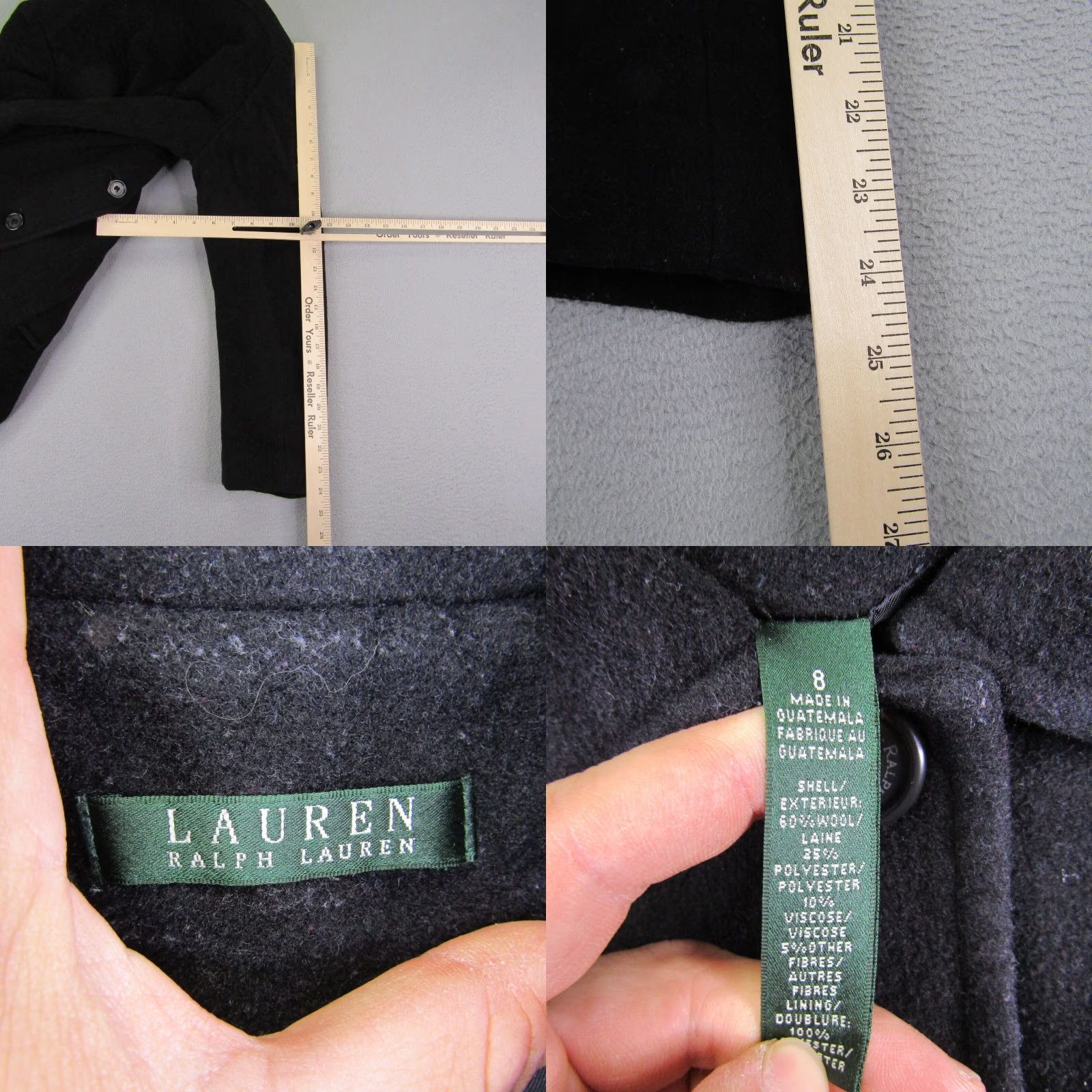 Ralph Lauren Vintage Lauren Ralph Lauren Jacket Womens 8 Black Button Up Wool Blend Coat Black 8 Jacket Coat Womens Vintage Lauren Ralph Lauren Size M / US 6-8 / IT 42-44 - 8 Thumbnail