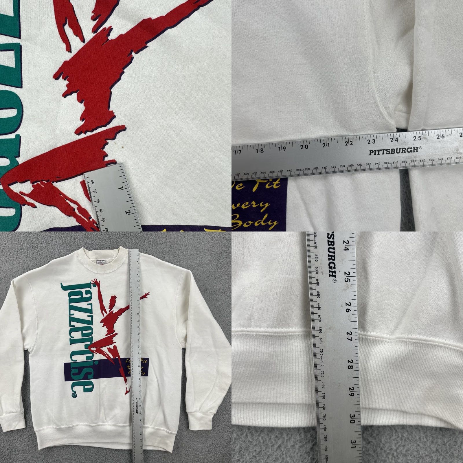 Fruit Of The Loom VINTAGE Fruit of the Loom Sweatshirt Mens XL White Crew Neck 90s USA Made Graphic Print Pullover Size US XL / EU 56 / 4 - 8 Thumbnail