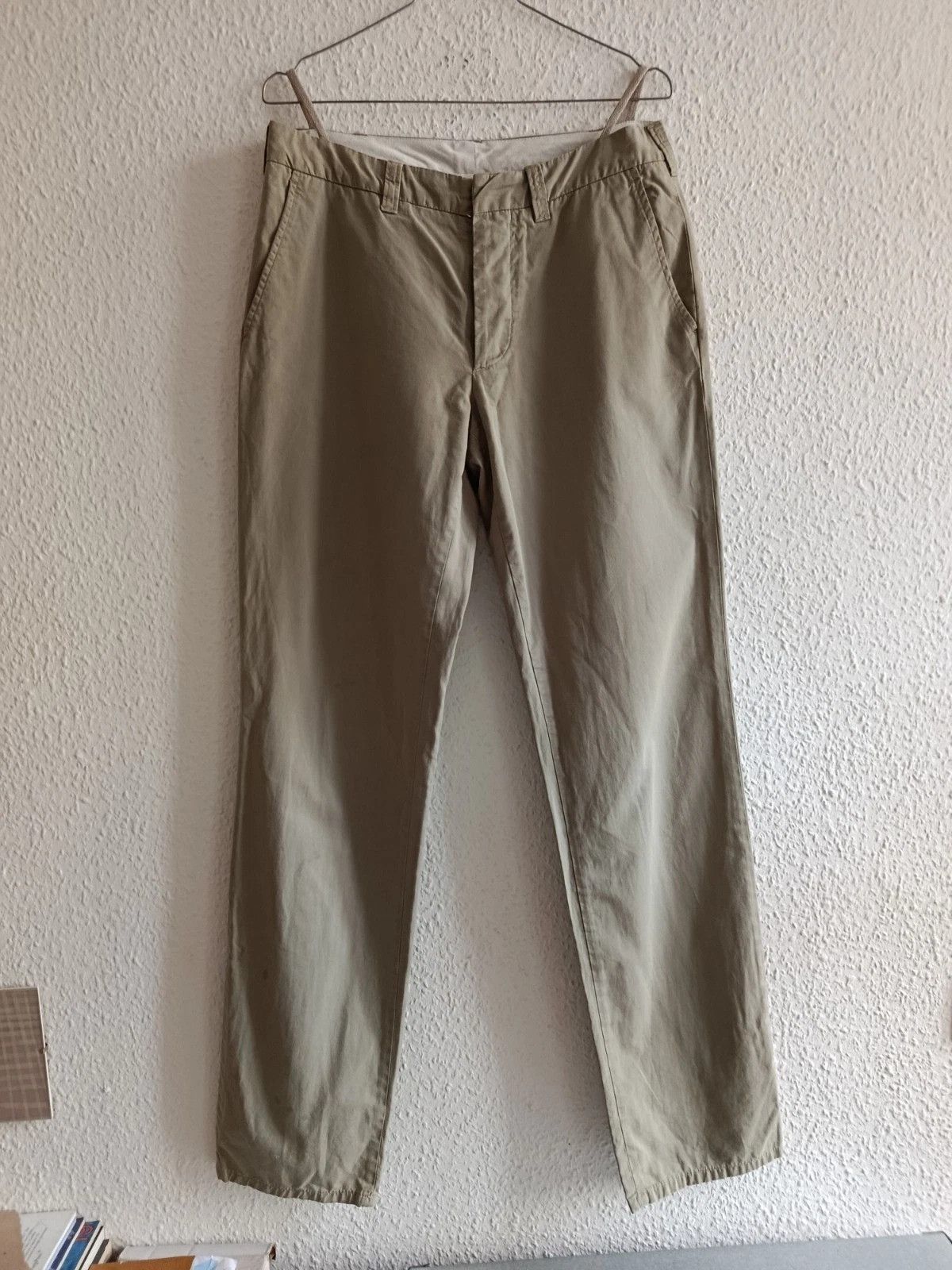 Helmut Lang Archive 90s pants M/44 khaki vintage treated Size US 28 / EU 44 - 1 Thumbnail