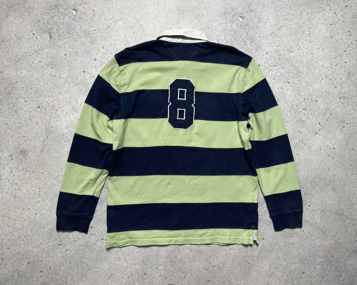 Tommy Hilfiger × Vintage Vintage 90s Tommy Hilfiger Striped Longsleeve Rugby Y2K #8 Size US L / EU 52-54 / 3 - 2 Thumbnail