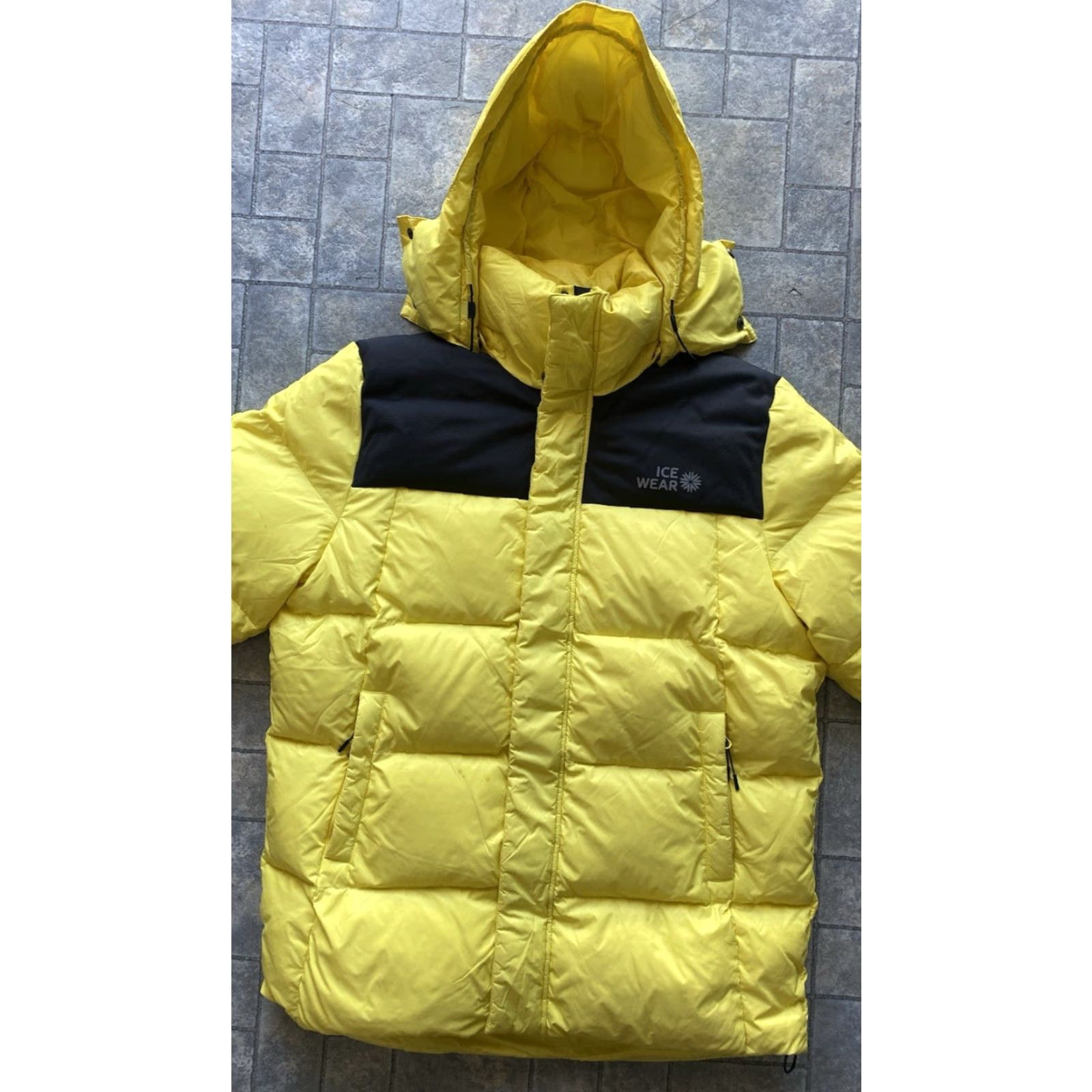 Vintage VINTAGE Icewear Duck Down Puffer Jacket Coat Men’s L Yellow Black Flaws Wear Pockets Hooded Nylon Down Coat Mens Size US L / EU 52-54 / 3 - 2 Thumbnail