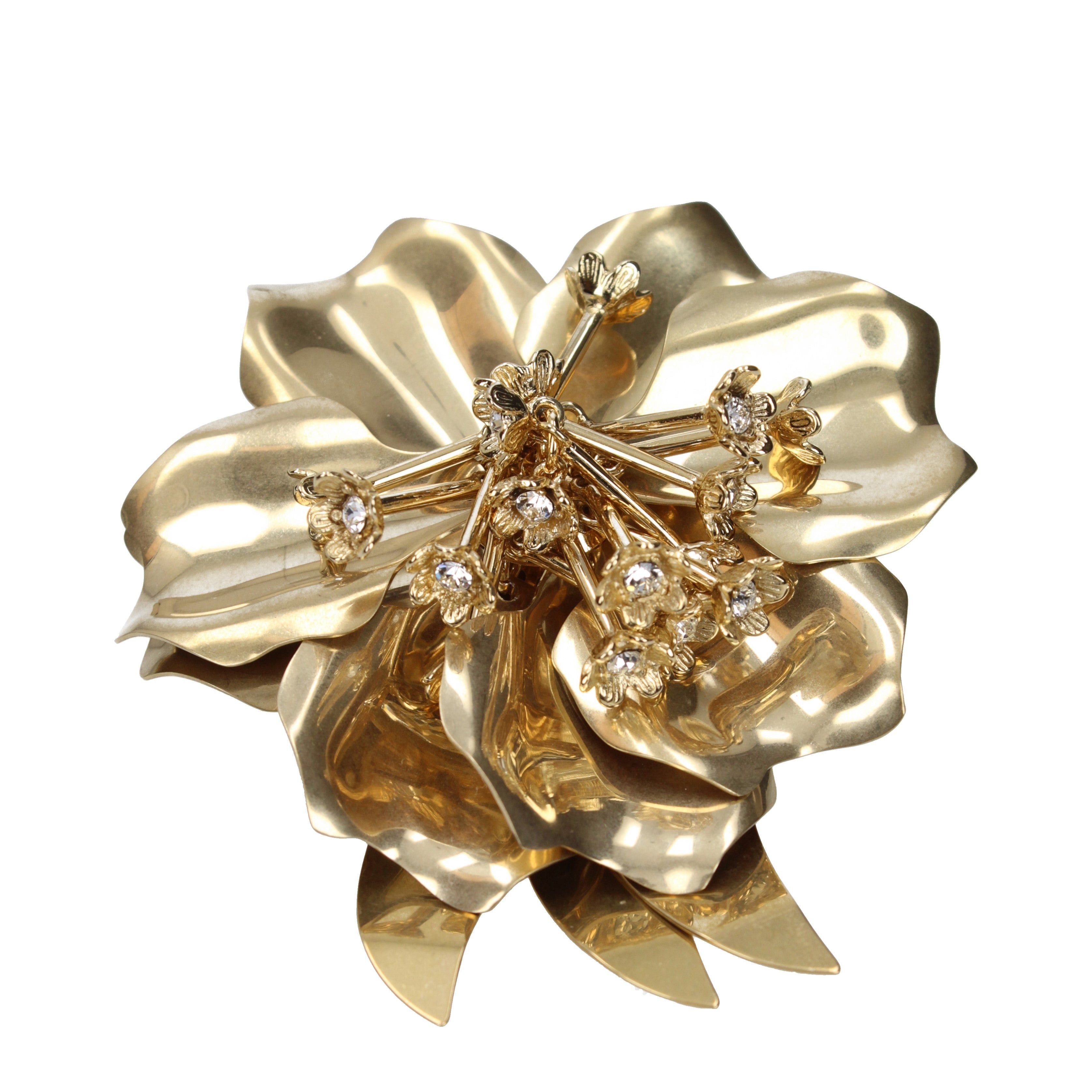 Miu Miu Miu Miu Brooches Women Metal Gold Size ONE SIZE - 1 Thumbnail