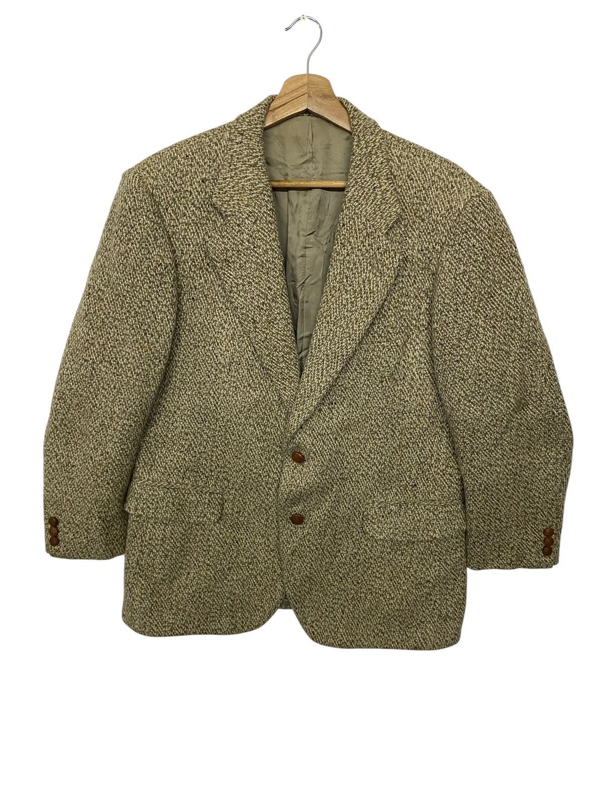 Burberry Vintage Burberrys Wool Blazer Wood Button Size US XL / EU 56 / 4 - 1 Thumbnail