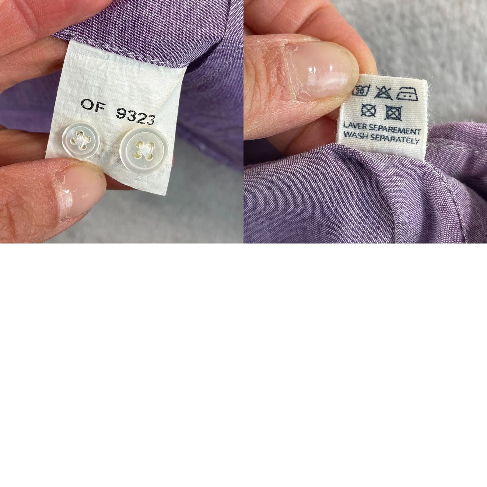 Hartford Hartford Shirt Men 2XL Lavender Long Sleeve Pocket Designer Preppy Size US XXL / EU 58 / 5 - 8 Thumbnail