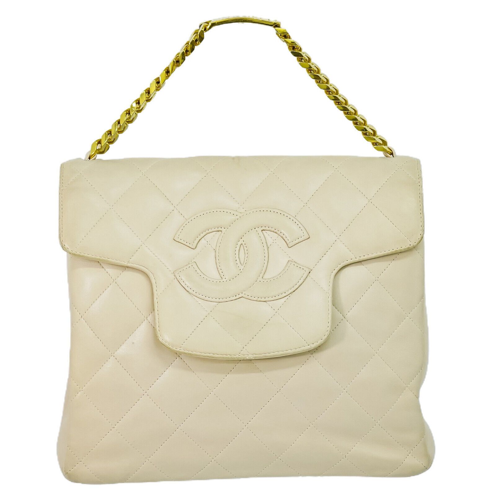 Chanel Matelassé White Leather Handbag (Pre-Owned) Size ONE SIZE - 1 Thumbnail