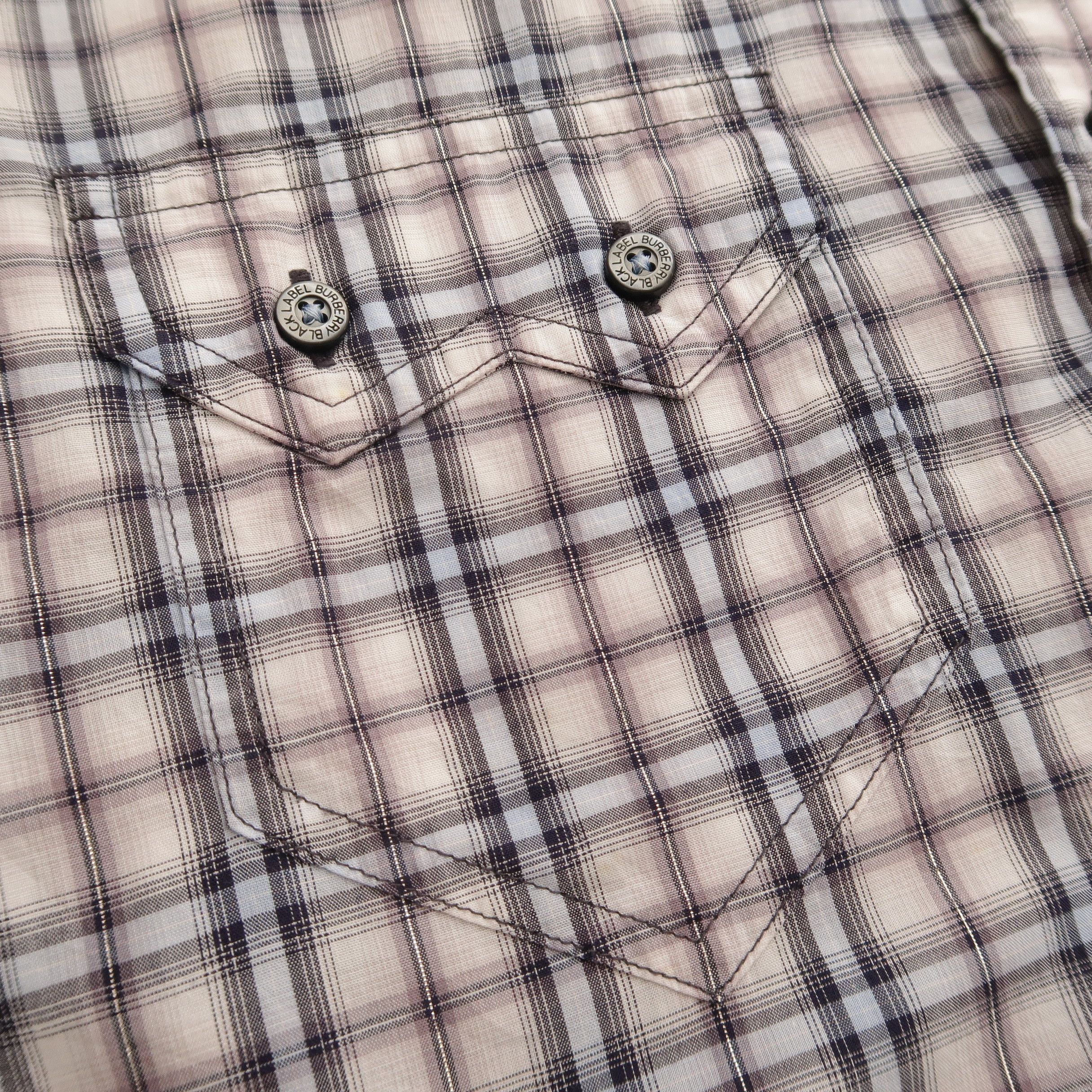 Burberry Vintage Burberry Black Label Luxury Plaid Western Shirt Size US S / EU 44-46 / 1 - 9 Thumbnail