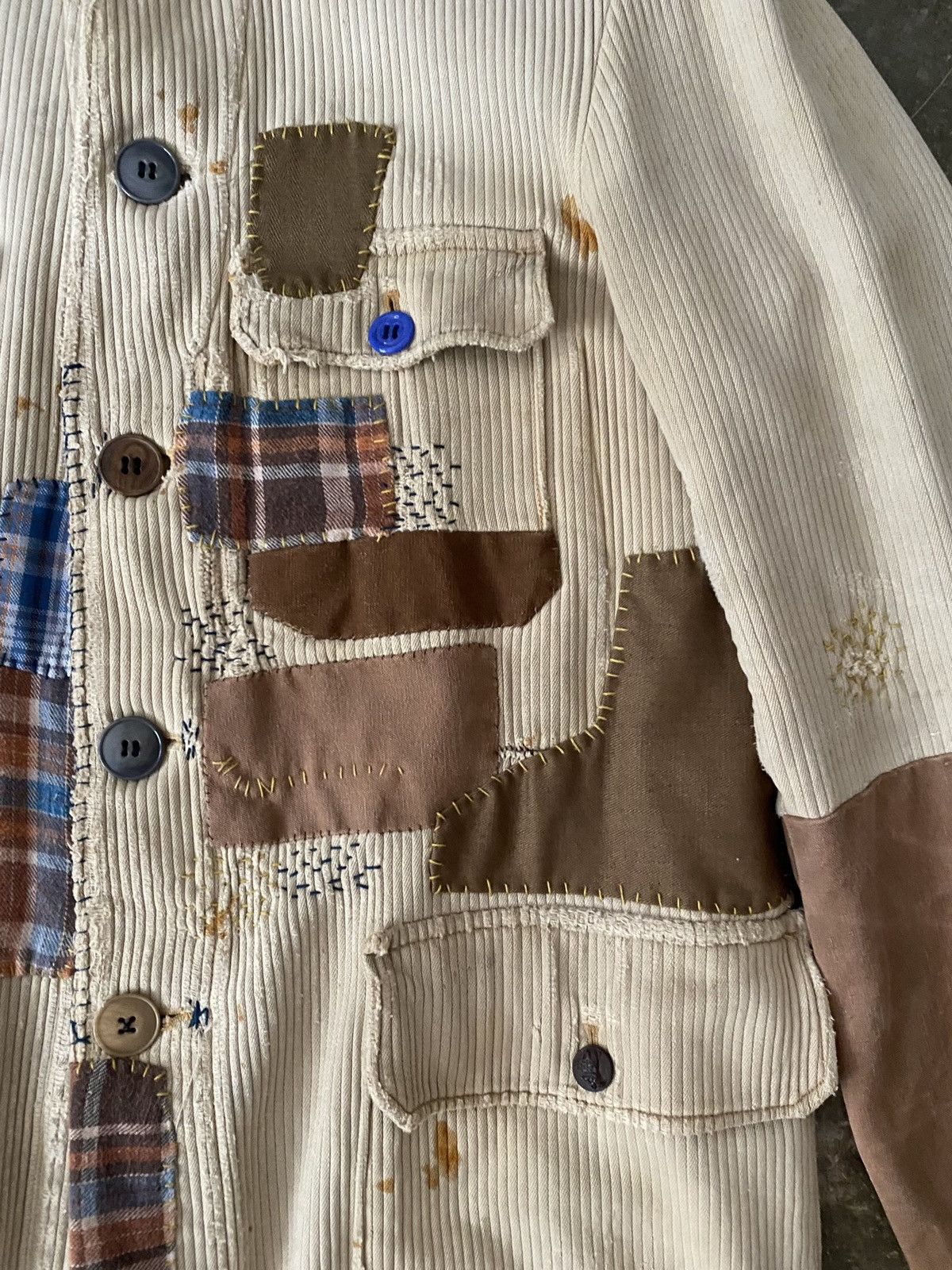 Vintage Vintage 1950s French Hunting Jacket Remake Patchwork Kapital Size US M / EU 48-50 / 2 - 4 Thumbnail