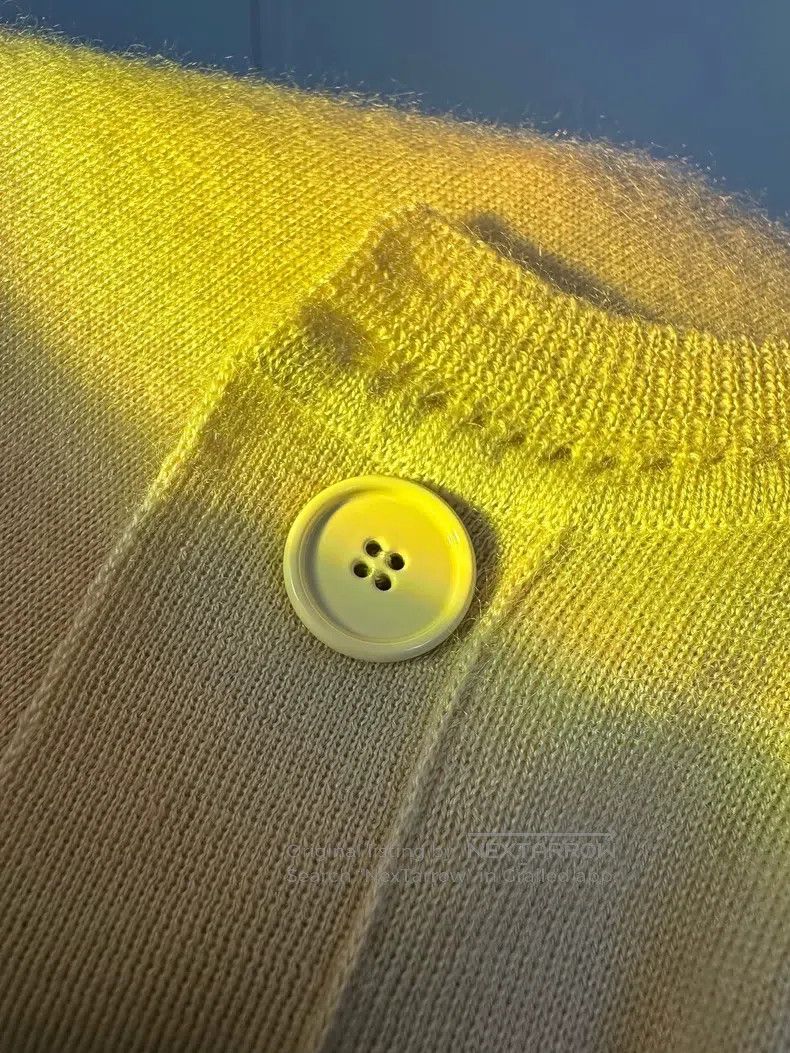Hermes Hermes Round Neck H-Cutout Embroidered Wool Knit Cardigan, Size S / US 4 / IT 40 - 5 Thumbnail