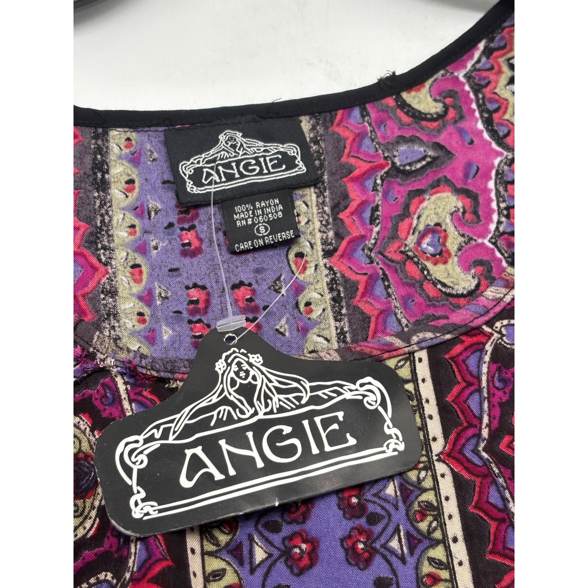 Other Angie Womens Black & Purple Boho Print Sleeveless Mini Dress Size S / US 4 / IT 40 - 11 Thumbnail