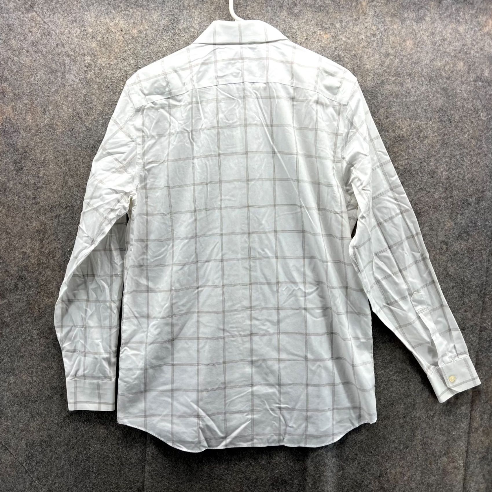Banana Republic Banana Republic Shirt Men Medium White Glen Check Button Down Stretch Camden Size US M / EU 48-50 / 2 - 2 Thumbnail