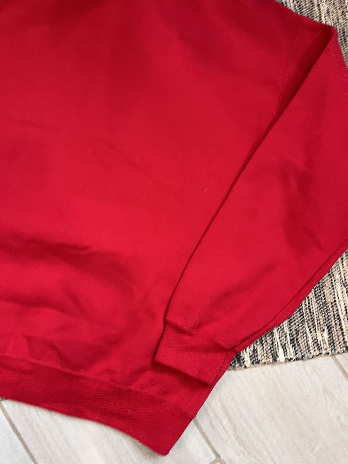 Gildan × Vintage Vintage Gilden Blank Sweatshirt red fleece loose fit Size US M / EU 48-50 / 2 - 12 Thumbnail