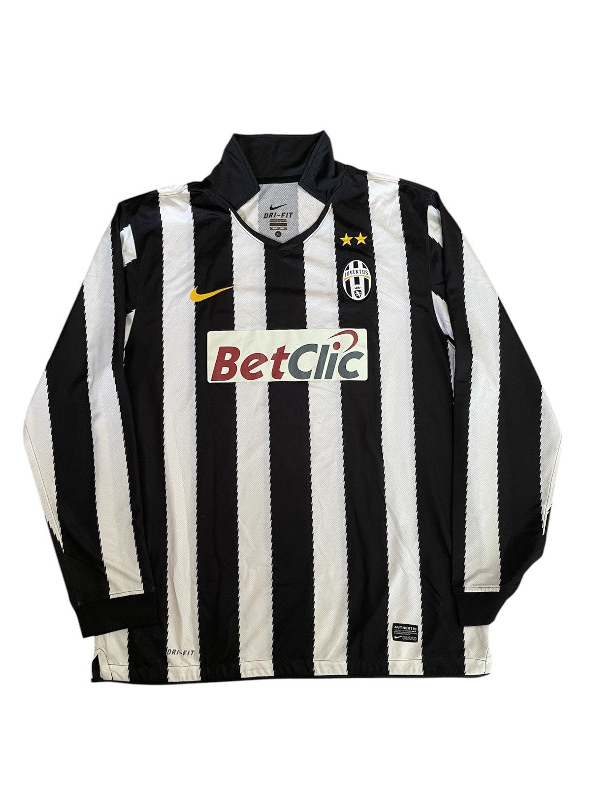 Nike 2011/12 JUVENTUS Vintage Nike LS Player Serie A Italy Pirlo Size US XL / EU 56 / 4 - 4 Thumbnail