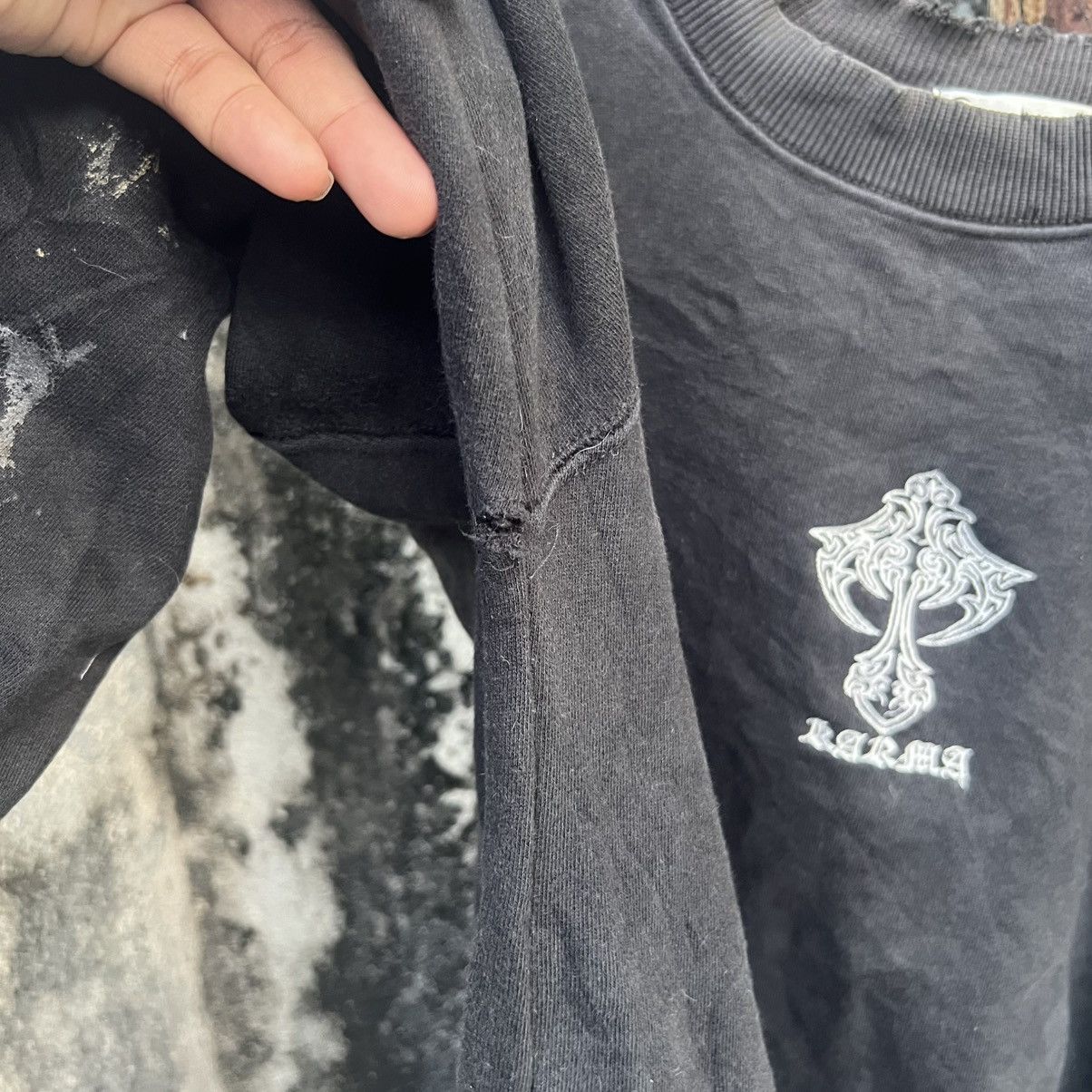 Japanese Brand “y2k style” KARMA TRIBAL TATTOO DISTRESS CREWNECK Size US L / EU 52-54 / 3 - 13 Thumbnail