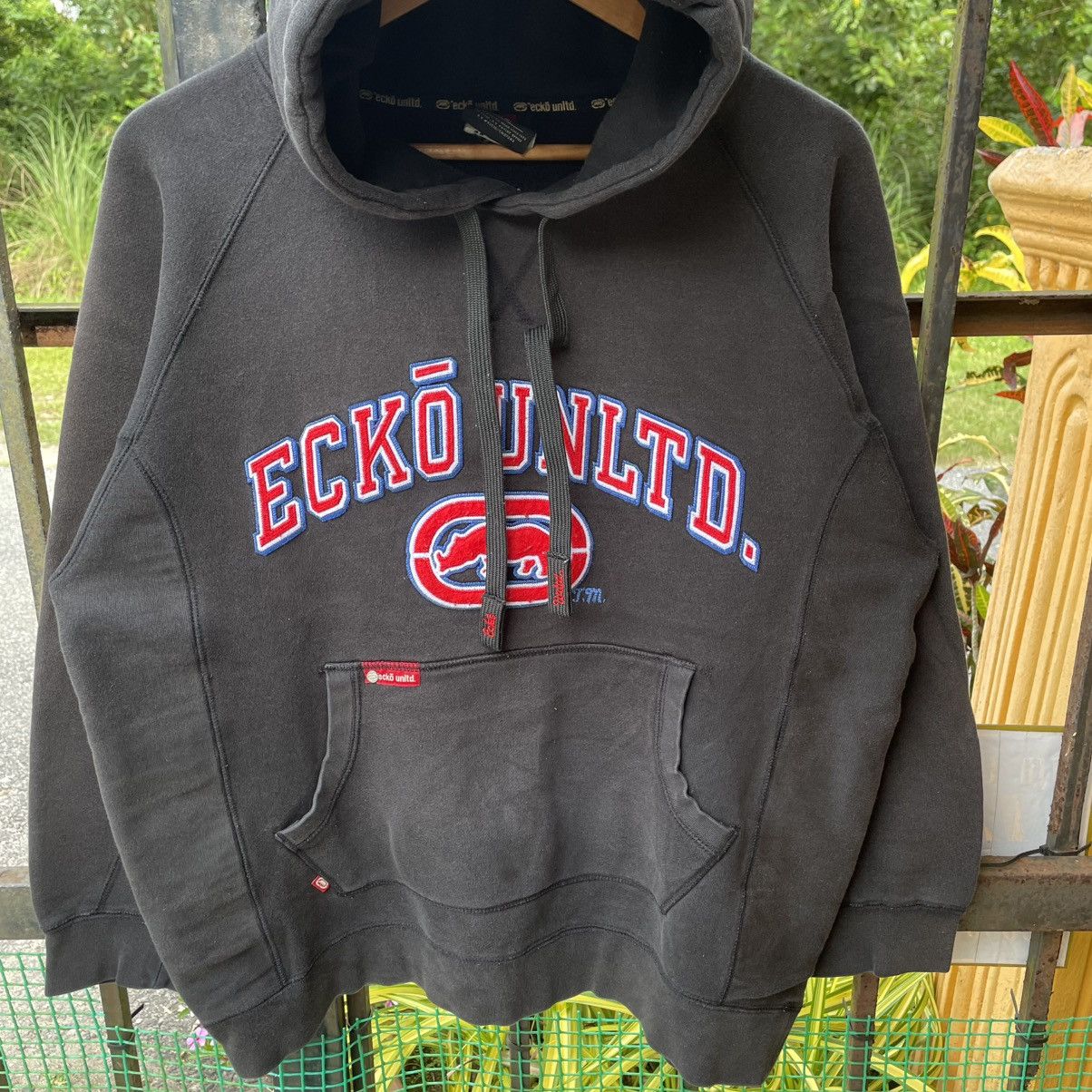Ecko Unltd. 🔥Vintage 90s Ecko Unltd Embroidered Big Logo Pullover Hoodie Size US M / EU 48-50 / 2 - 5 Thumbnail