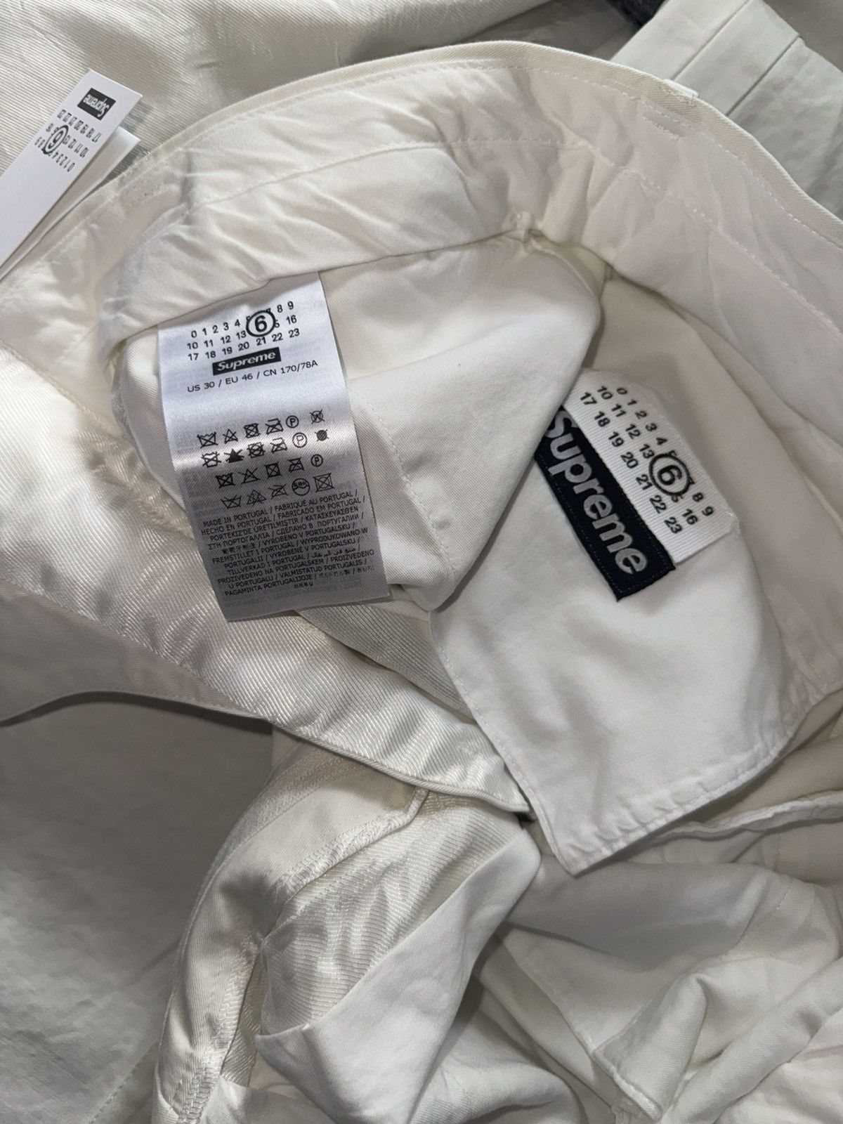 Maison Margiela × Supreme Supreme x MM6 Maison Margiela Washed Cotton Suit 'Cream' Size 36R - 7 Thumbnail