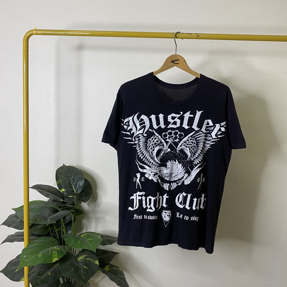 Vintage Y2K Hustler Fight Club Affliction Jnco Southpole Style Tee Size US M / EU 48-50 / 2 - 1 Thumbnail