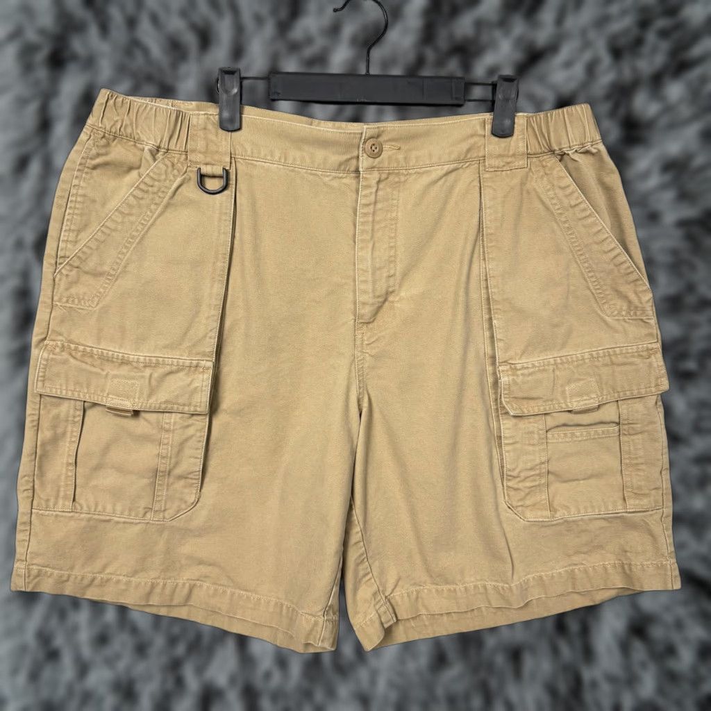 Vintage Columbia Cargo Shorts Mens XL 38 Khaki Beige Cotton Twill Relaxed Fit Pockets Outdoor Casual Size US 36 / EU 52 - 1 Thumbnail