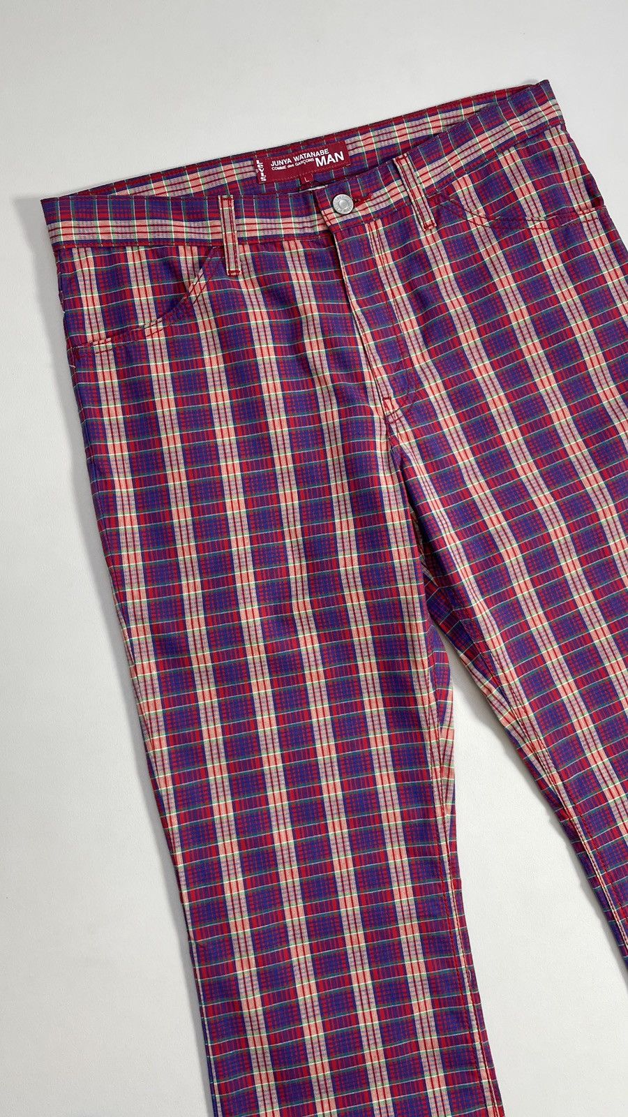 Comme des Garcons S/S 05 Punk Madras Check Flared Pants Size US 32 / EU 48 - 5 Thumbnail