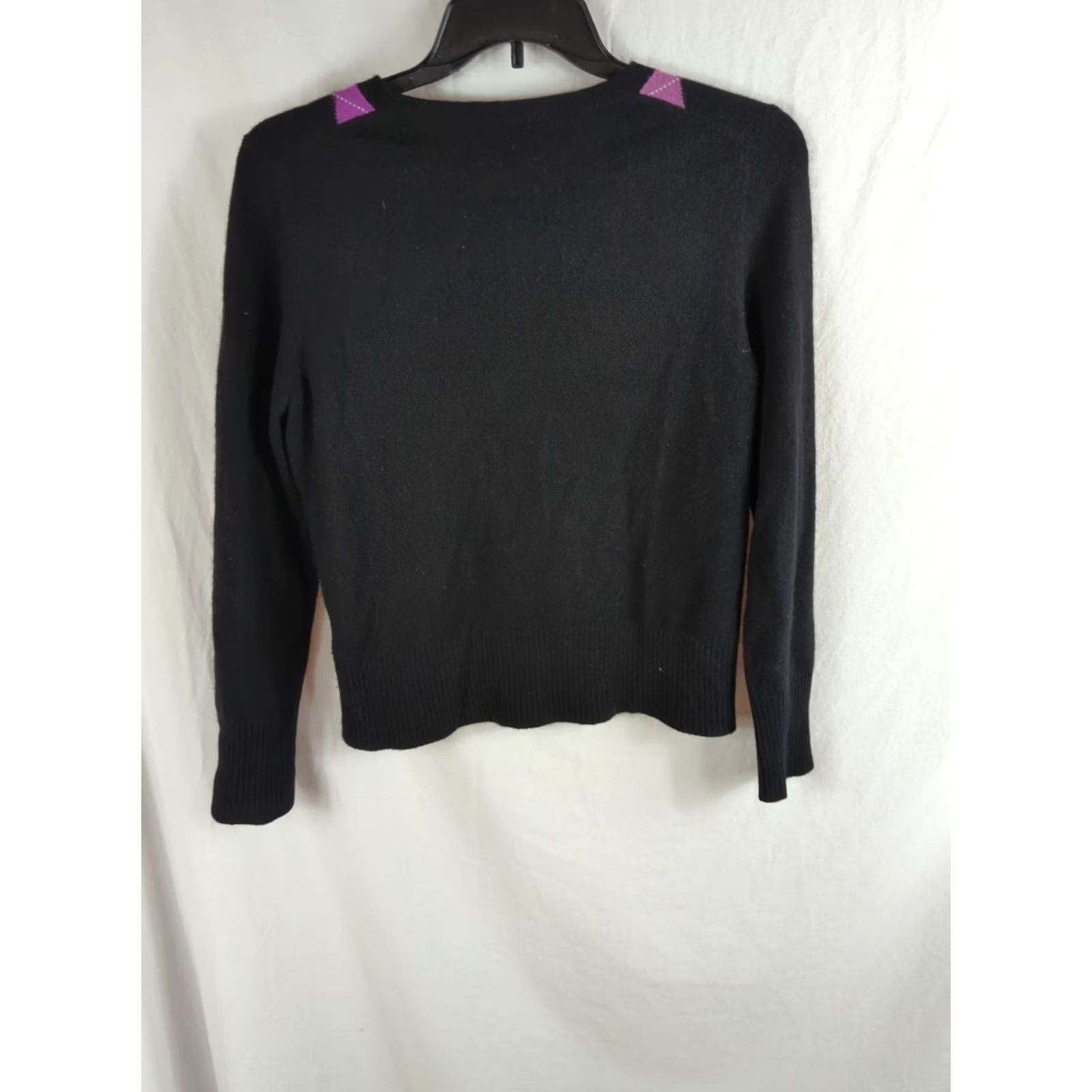Apt. 9 Apt. 9 Womens Sweater Cardigan Multicolor Argyle Diamond Button Front Cashmere M Size M / US 6-8 / IT 42-44 - 5 Thumbnail