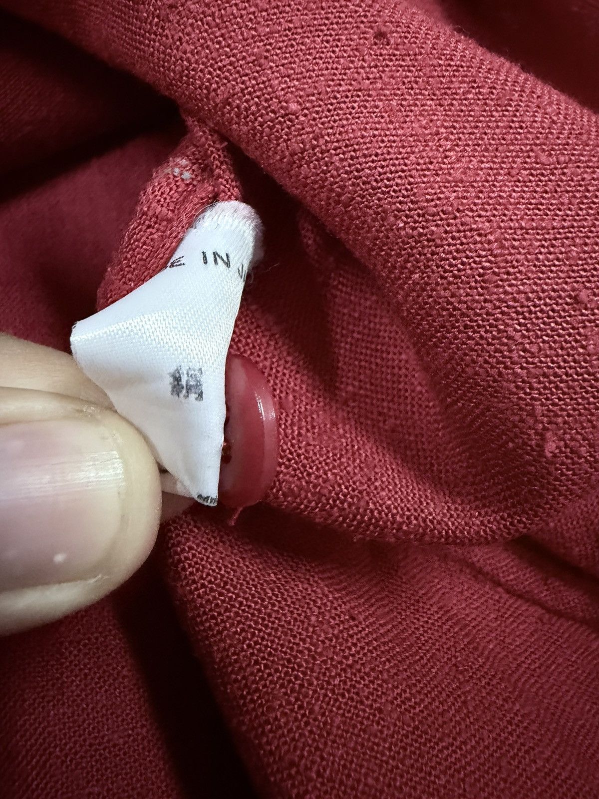 Yohji Yamamoto Vtg🔥80’s Workshop Yohji Yamamoto Cotton Linen Red Button Ups Size US XL / EU 56 / 4 - 23 Thumbnail