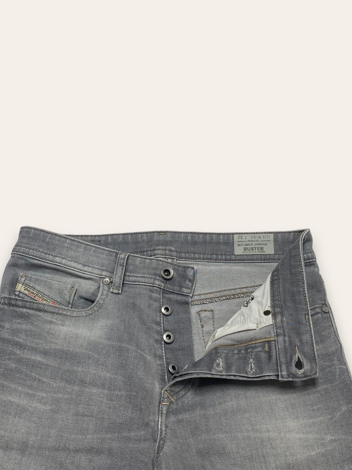 Diesel Vintage DIESEL Gray Wash Denim Slim Straight Jeans Size US 31 - 6 Thumbnail