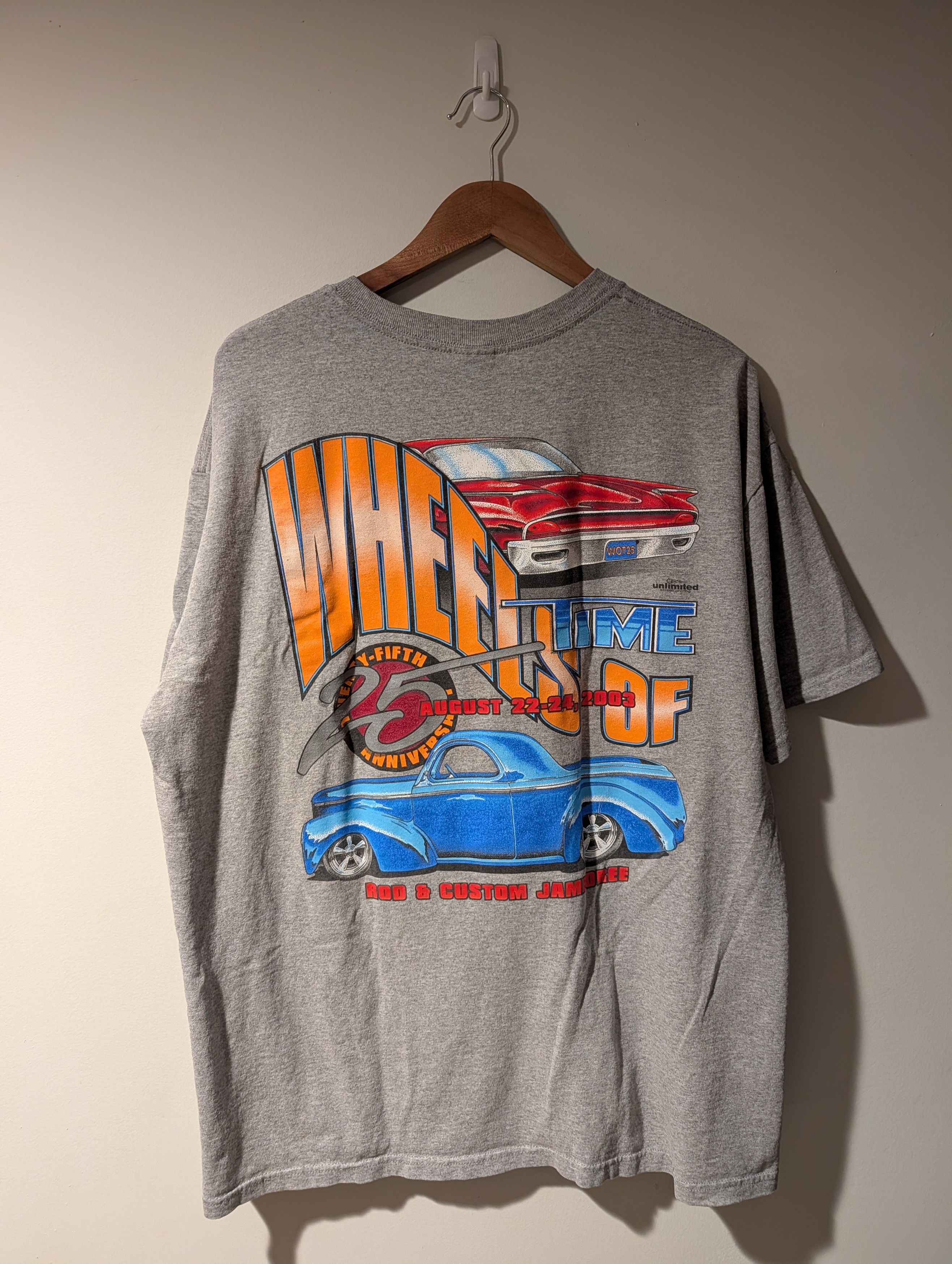 NASCAR Vintage 2003 Wheels of Time Rod & Custom Jamboree T-Shirt Size US XL / EU 56 / 4 - 5 Thumbnail