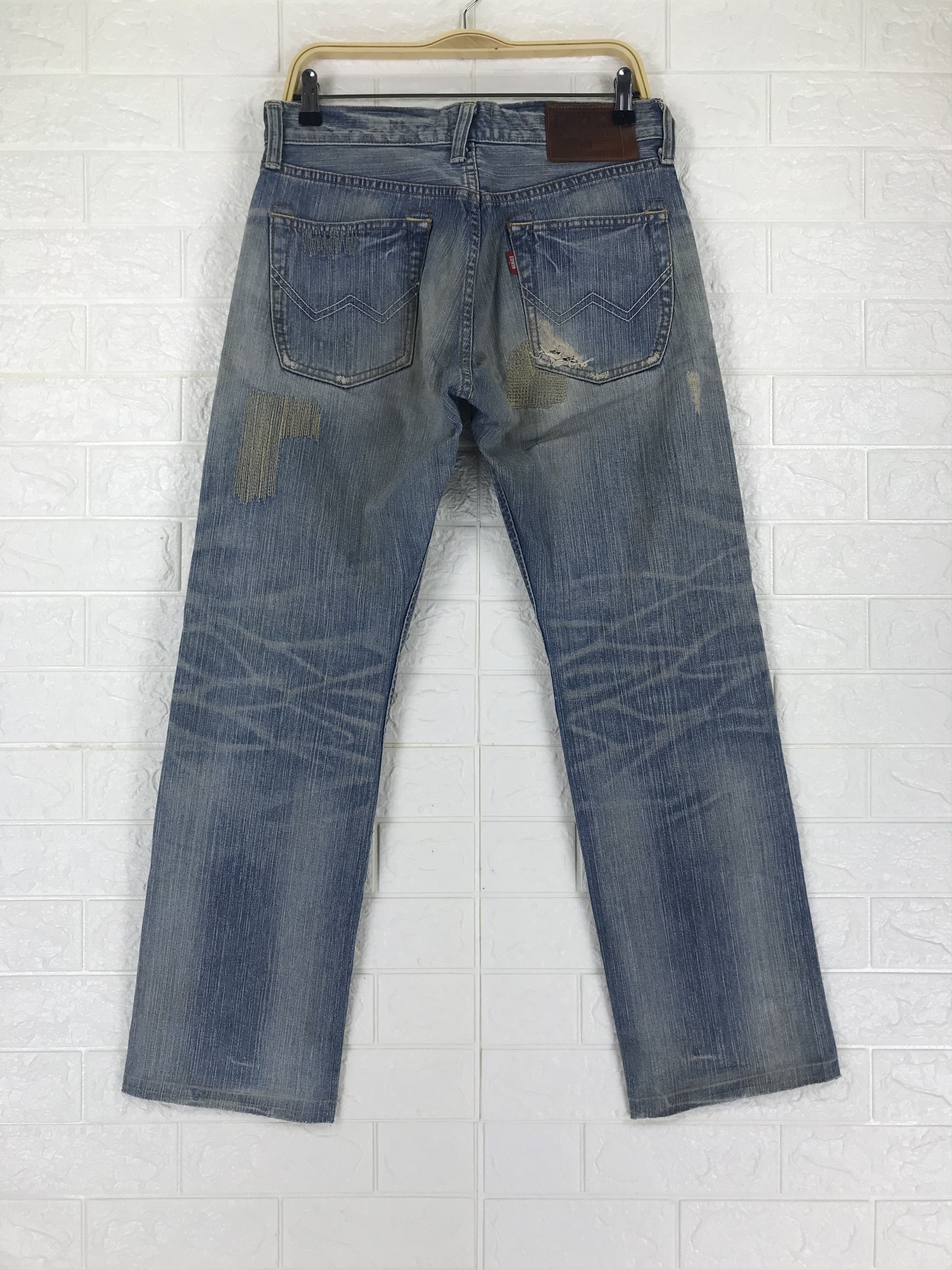 Edwin Vintage Edwin 403 XV Patched Jeans Distressed Denim Size US 30 / EU 46 - 5 Thumbnail