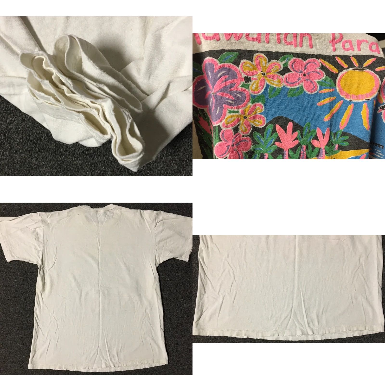 Paradise VINTAGE 90s Maui Hawaii Paradise Distress Shirt S White Beach Grunge Surf Art T-Shirt Mens Small Single Stitch Kawaii? Size US S / EU 44-46 / 1 - 8 Thumbnail