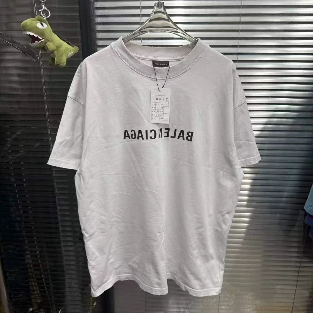 Balenciaga Balenciaga Inverted Logo Short Sleeve Tee - dmc Size US L / EU 52-54 / 3 - 1 Thumbnail