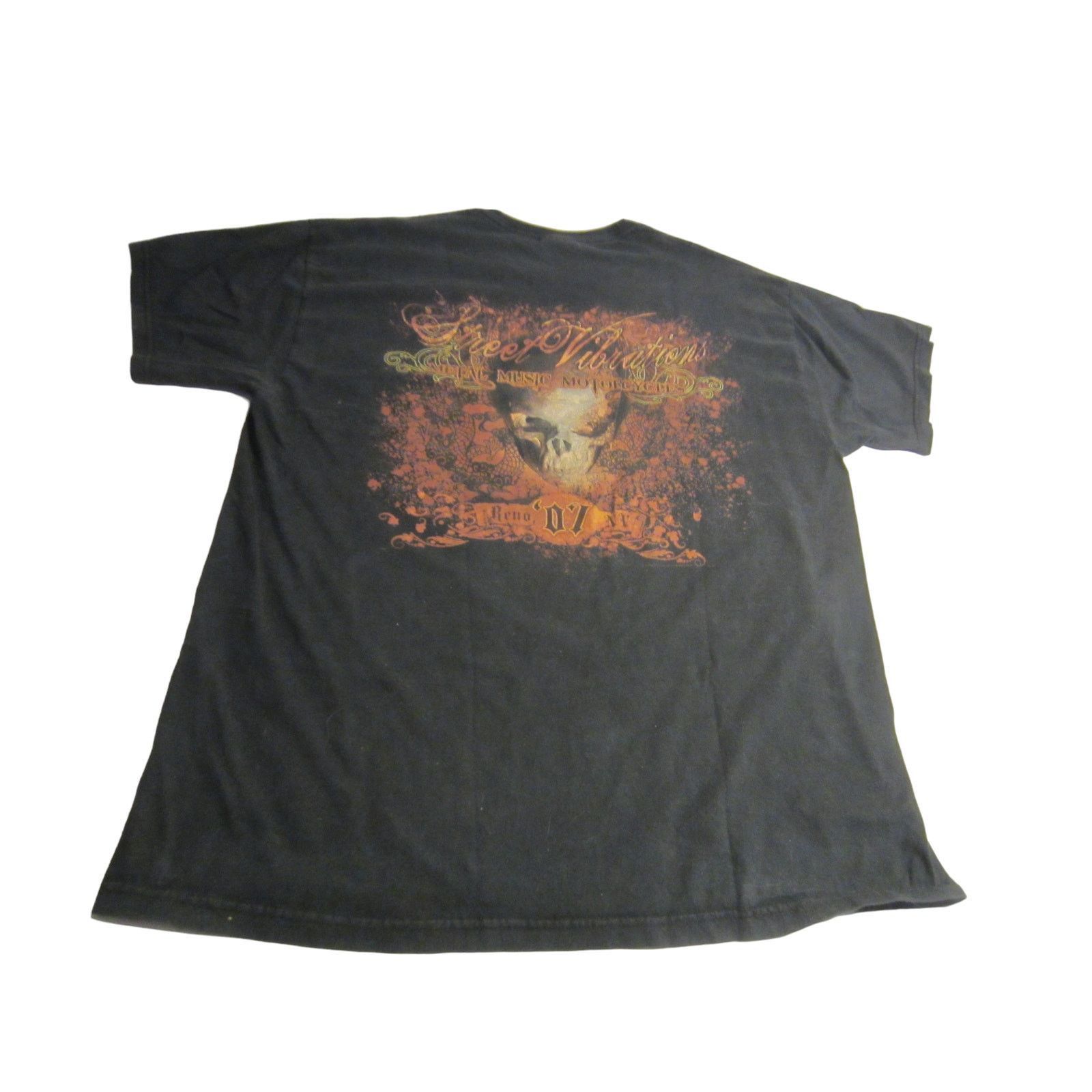 Hanes Vintage 2007 Street Vibrations Reno Skull Graphic Tee XL Size US XL / EU 56 / 4 - 7 Thumbnail