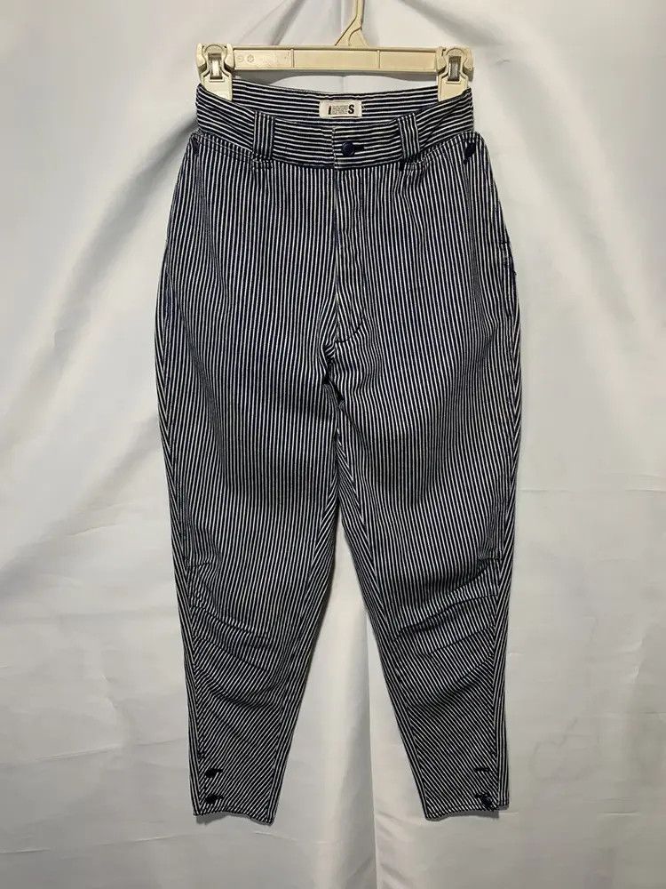 Issey Miyake Vintage Issey Miyake hickory stripe balloon denim pants Size 24" / US 00 / IT 34 - 1 Thumbnail