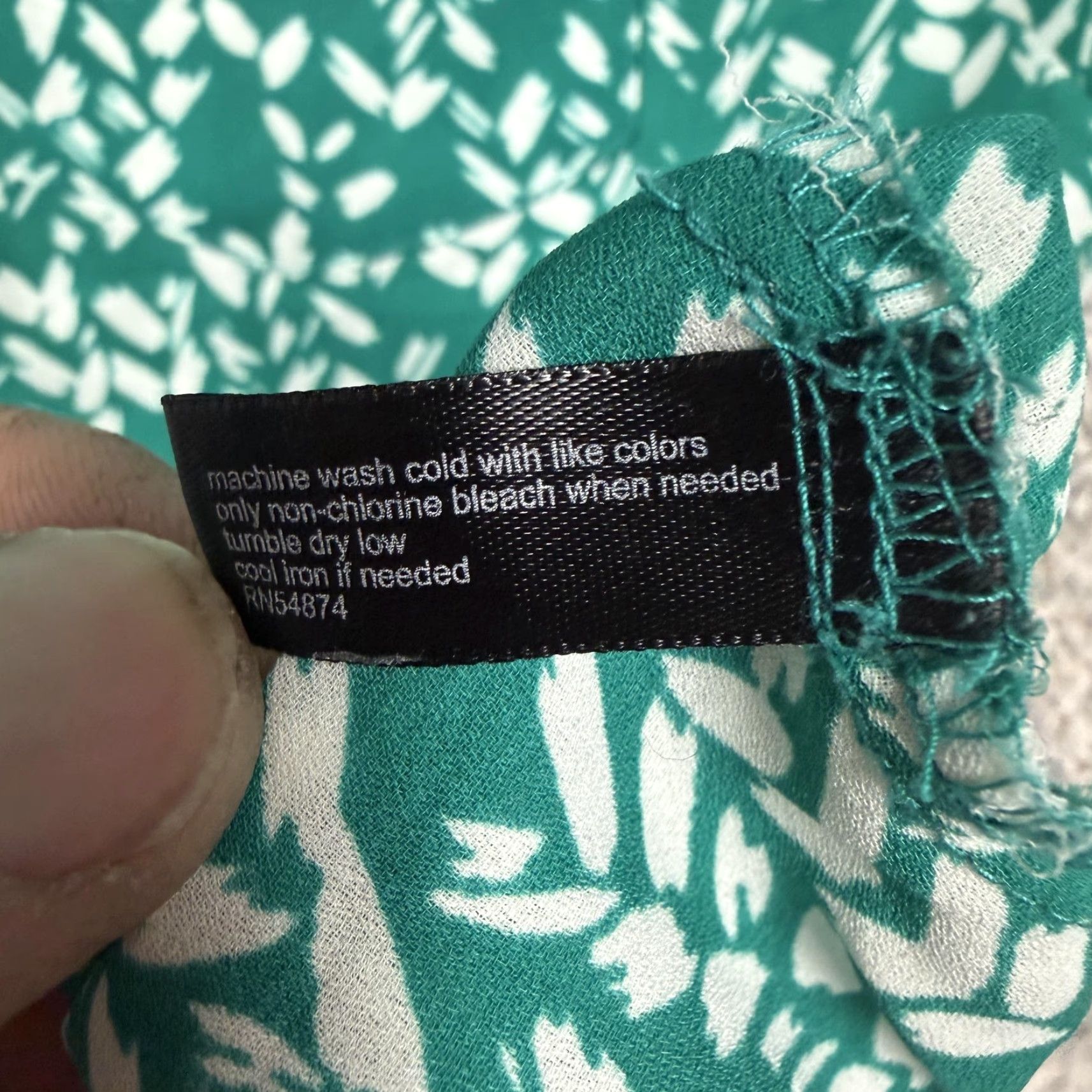Vintage The Limited Ashton Blouse Medium Green White Chevron Minimal Office Womens Size M / US 6-8 / IT 42-44 - 6 Thumbnail