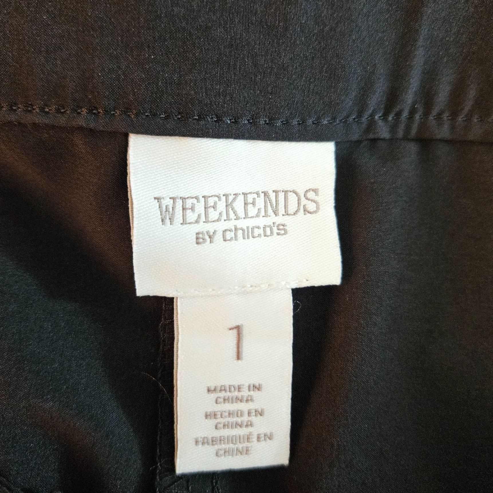 Vintage Chico's Weekends Women Bermuda Shorts M Solid Black Mid Rise Size 32" / US 10 / IT 46 - 4 Thumbnail