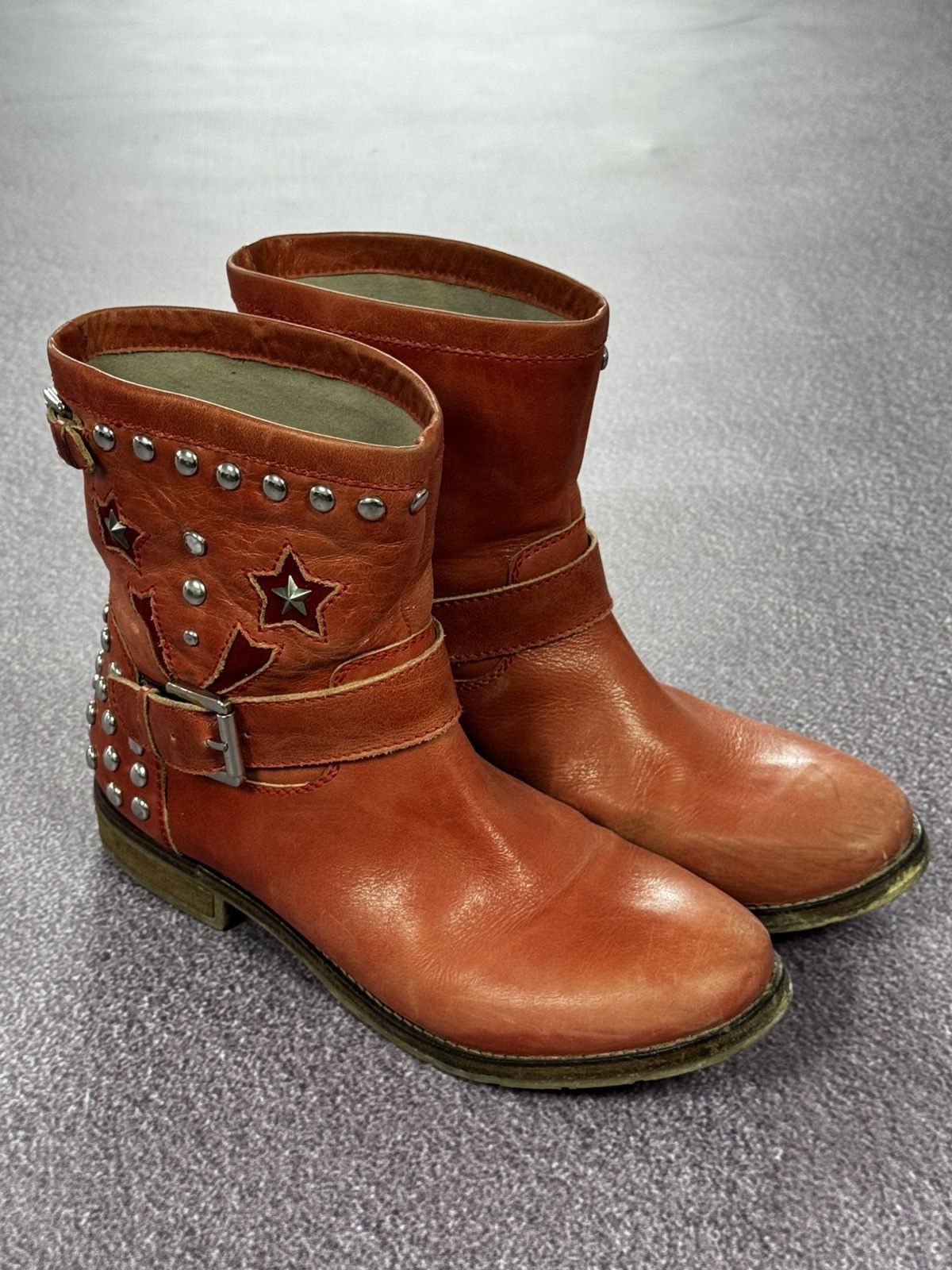 Japanese Brand Y2K 00’s Aesthetic Punk Vibes Leather Studded Boots Size US 10 / IT 40 - 9 Thumbnail