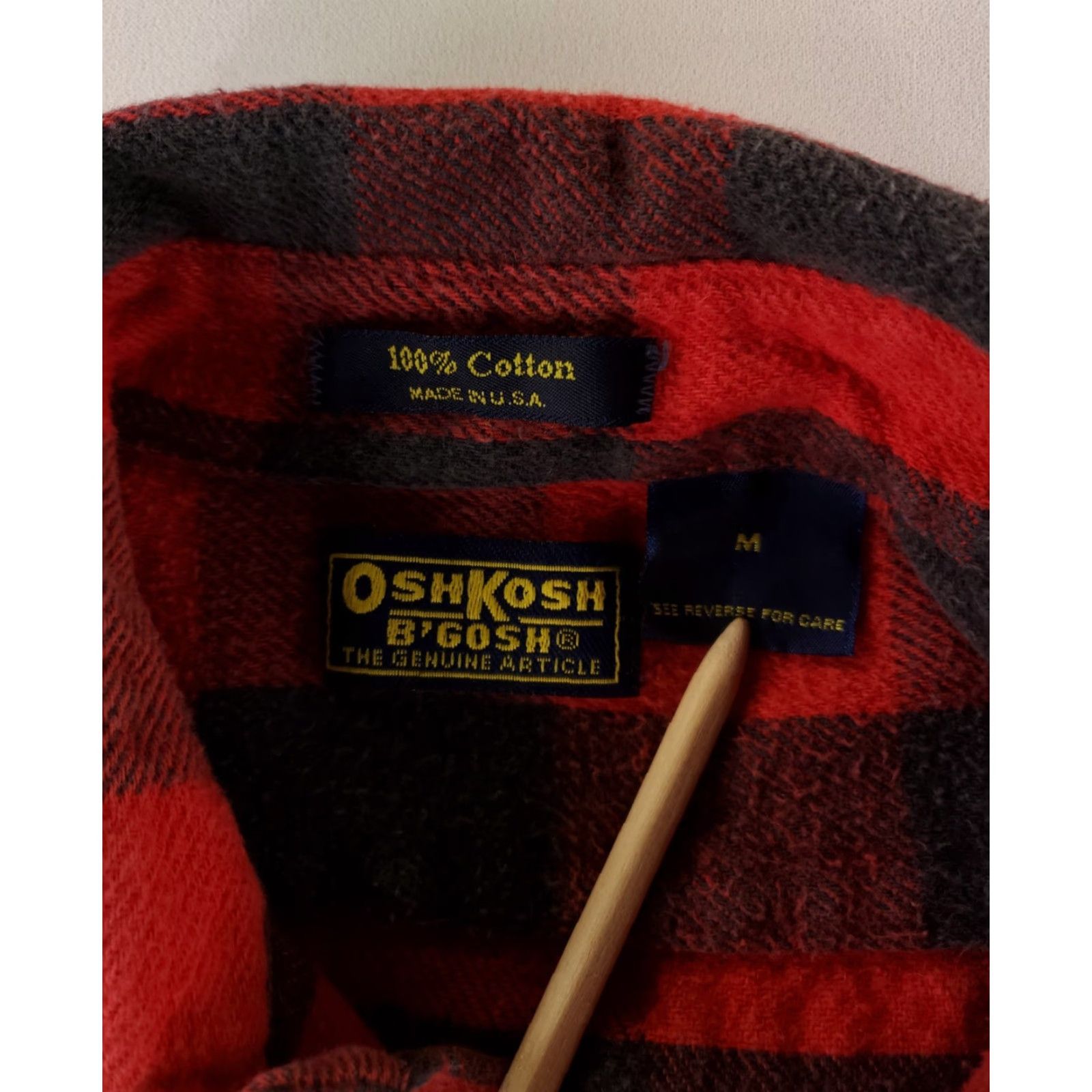 Vintage VINTAGE Osh Kosh B'gosh Shirt Buffalo Check Button Up 80s 90s Made USA Mens M Red Size US M / EU 48-50 / 2 - 2 Thumbnail