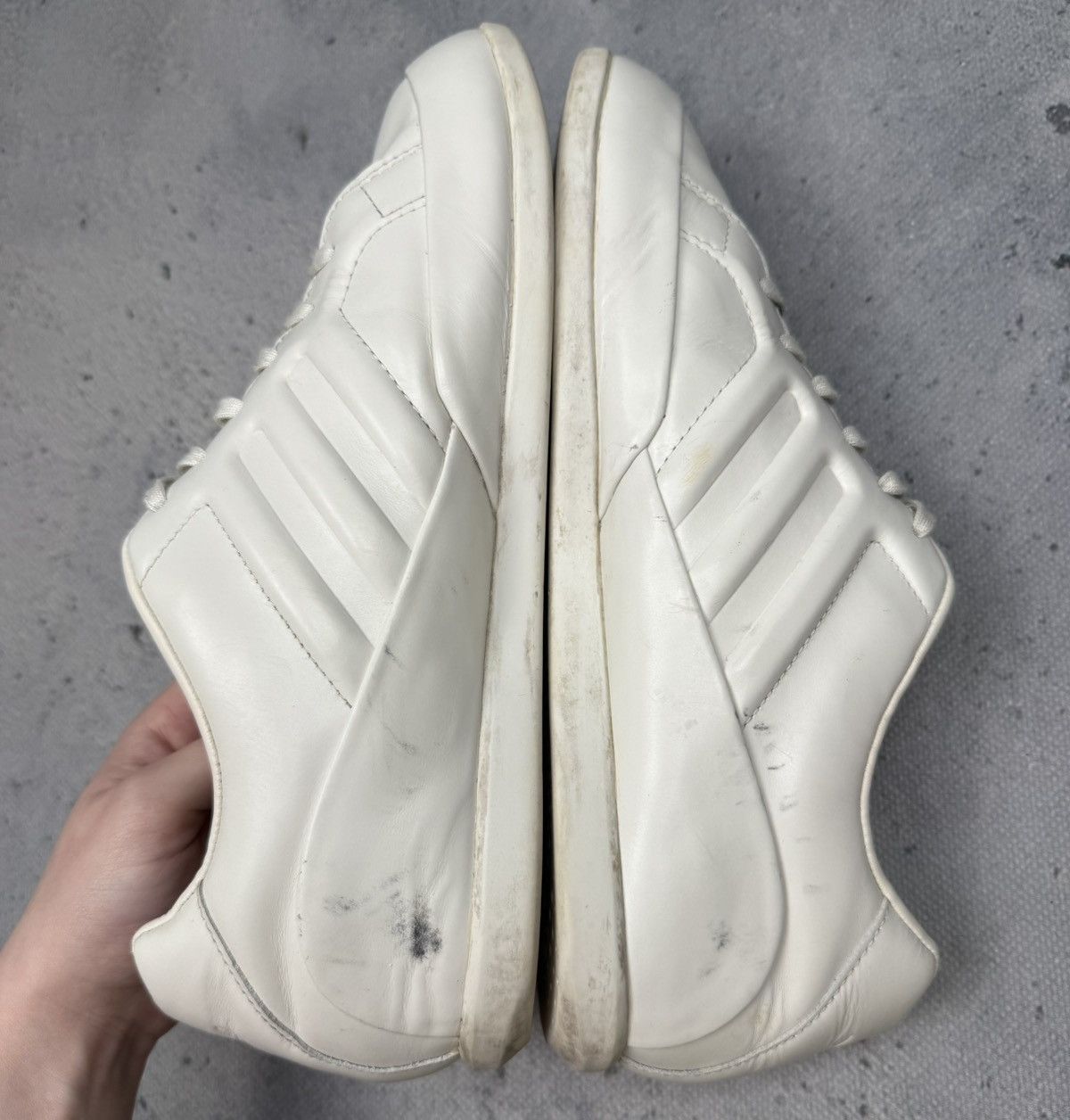 Adidas × Porsche Design Vintage Adidas Porsche Design 356 White Leather Sneakers 00s Size US 10 / EU 43 - 6 Thumbnail