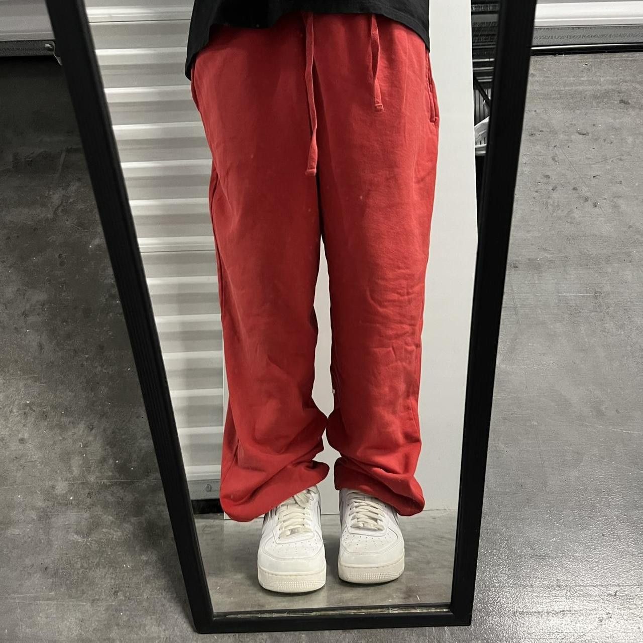 Japanese Brand × Vintage Vintage Y2K/2000s Baggy Fit Red Loungewear SweatPants! Size US 44 / EU 60 - 1 Thumbnail
