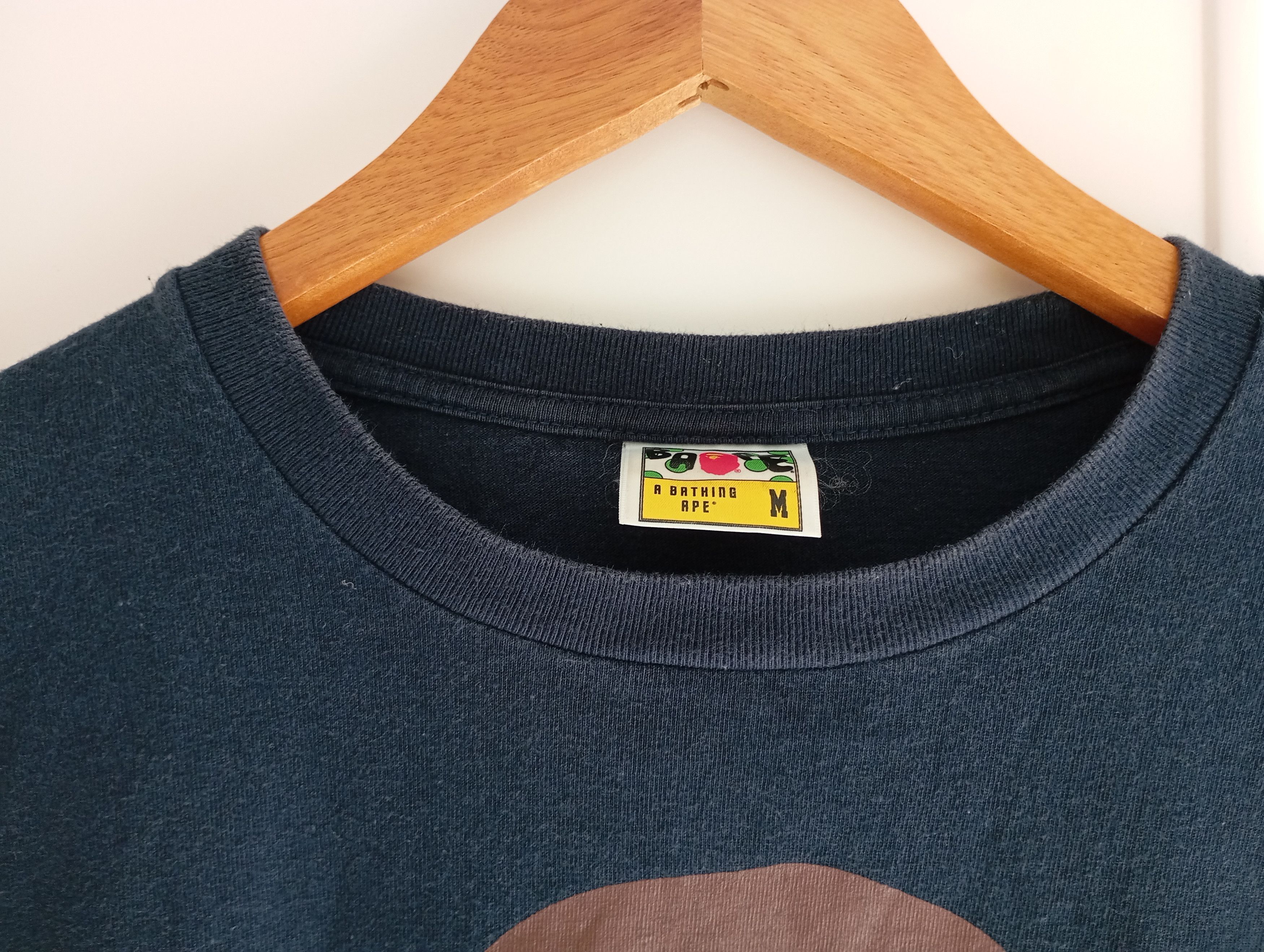 Bape Bape Y2K Navy Bleu Long Sleeve Ape Tshirt Size US M / EU 48-50 / 2 - 10 Thumbnail