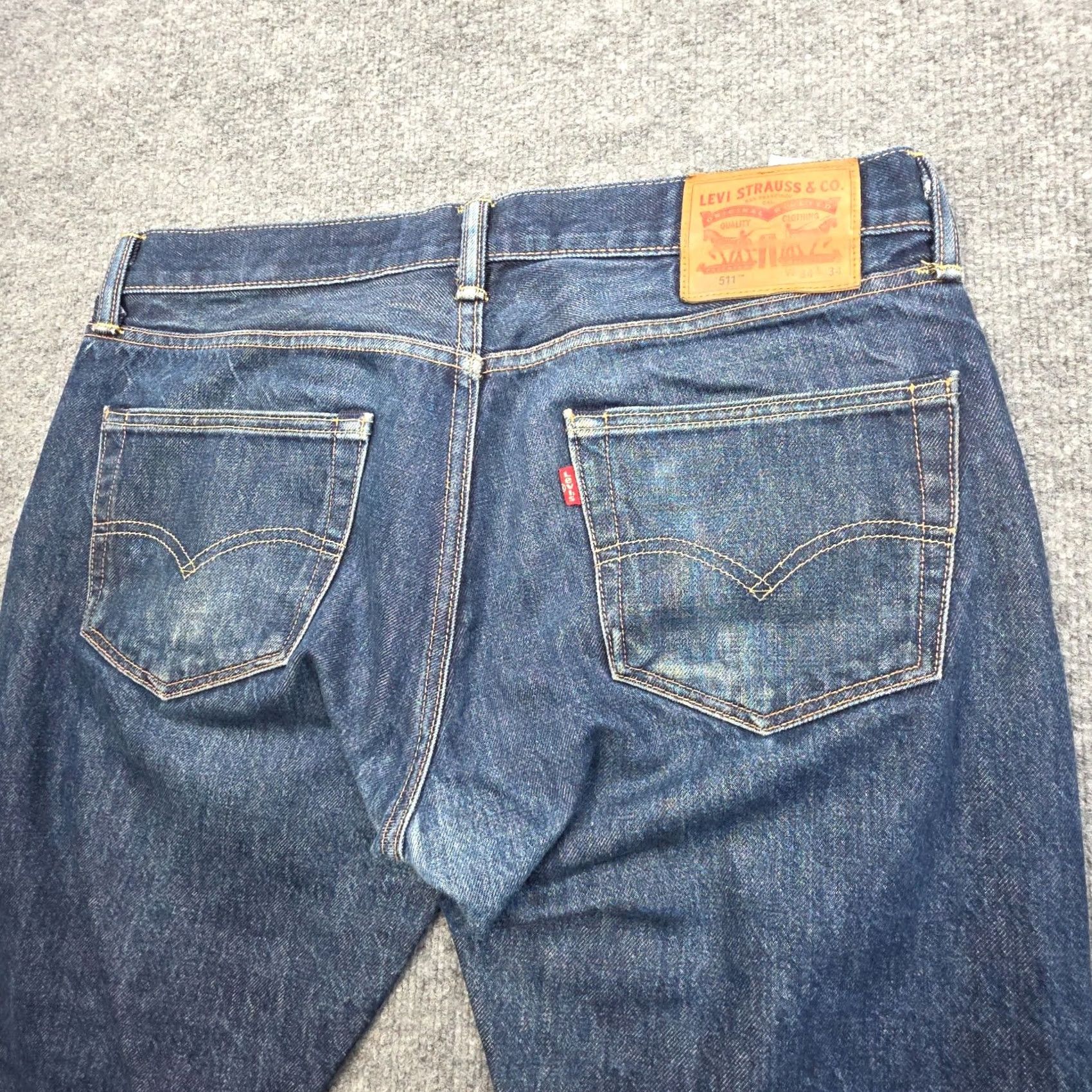 Levi's Levi's 511 Jeans Slim Denim 34 x 34 34 x 32 Faded Marks Blue Men Regular 5-Pocket Inseam 32 Denim Cotton Vintage No Size US 34 / EU 50 - 5 Thumbnail