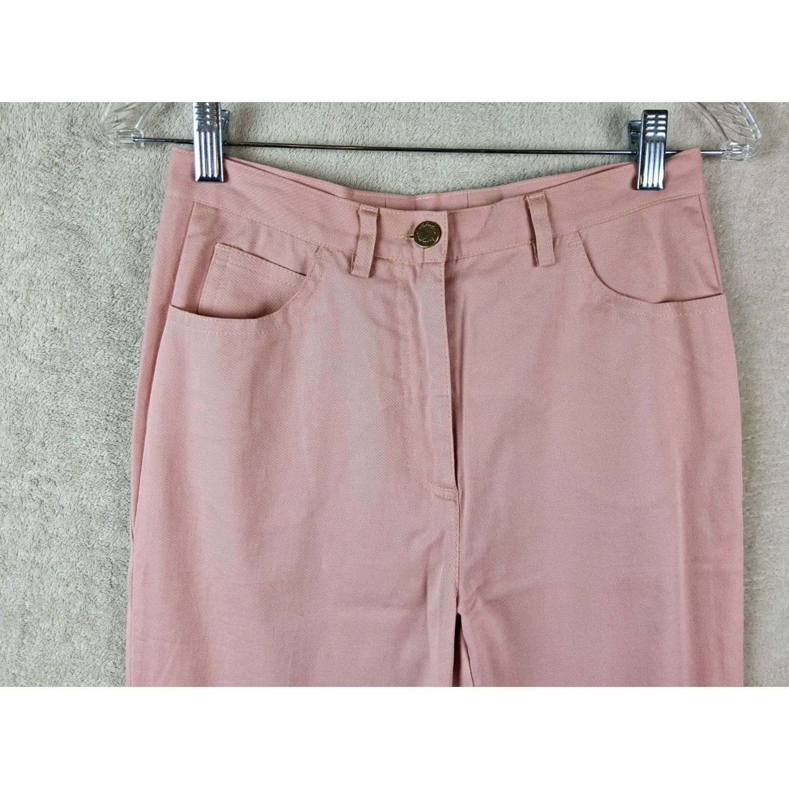 Salvatore Ferragamo Salvatore Ferragamo Women's Pink Cotton Chino Pants Size 40 Pockets Size 27" / US 4 / IT 40 - 3 Thumbnail