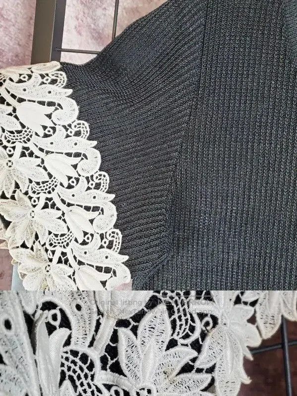 Dior Dior Summer Black Lace Short Sleeve Top . Size L / US 10 / IT 46 - 5 Thumbnail